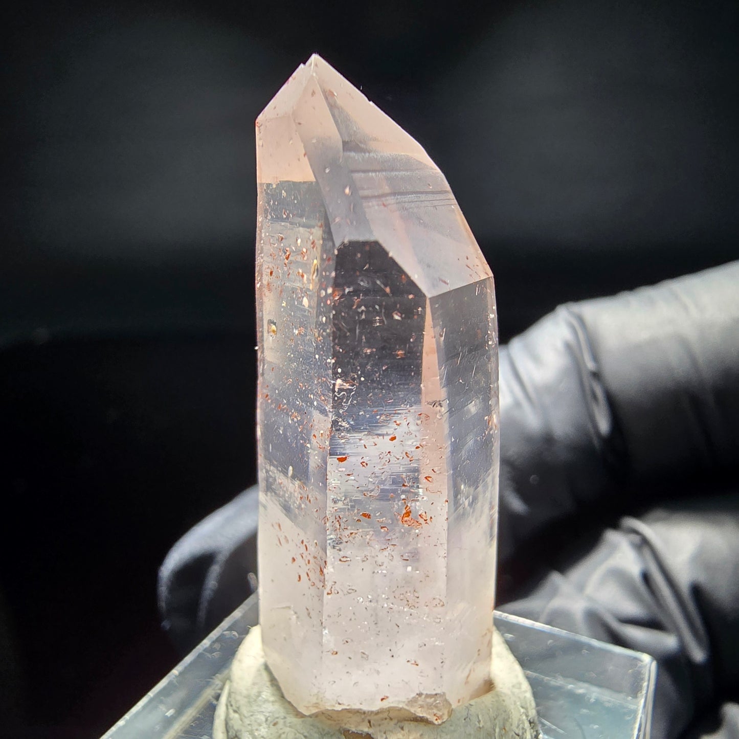 Clear Phantom Amethyst Smoky Quartz with Red Iron Goboboseb Namibia 37*15*11mm