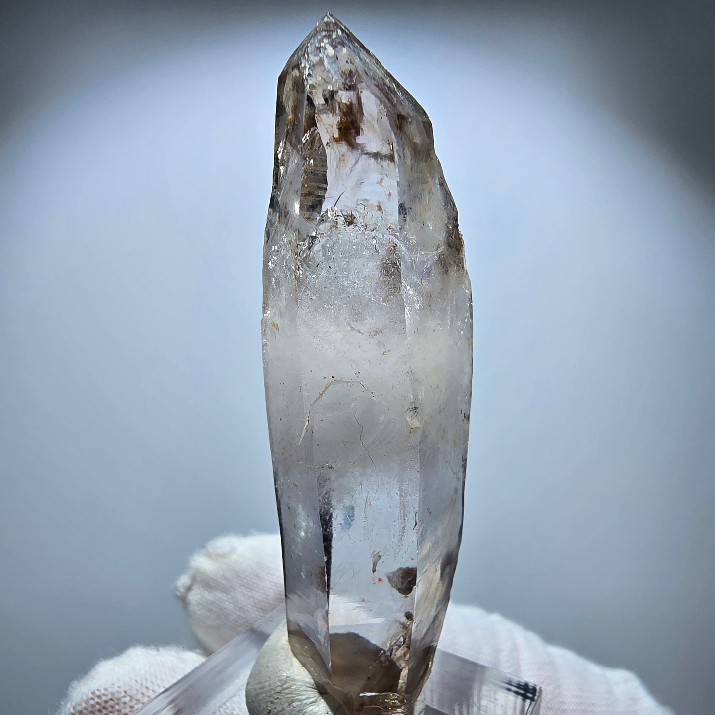 Klarer Phantom Rauchquarz DT Zepter Kristall Goboboseb, Namibia 58*17*15mm