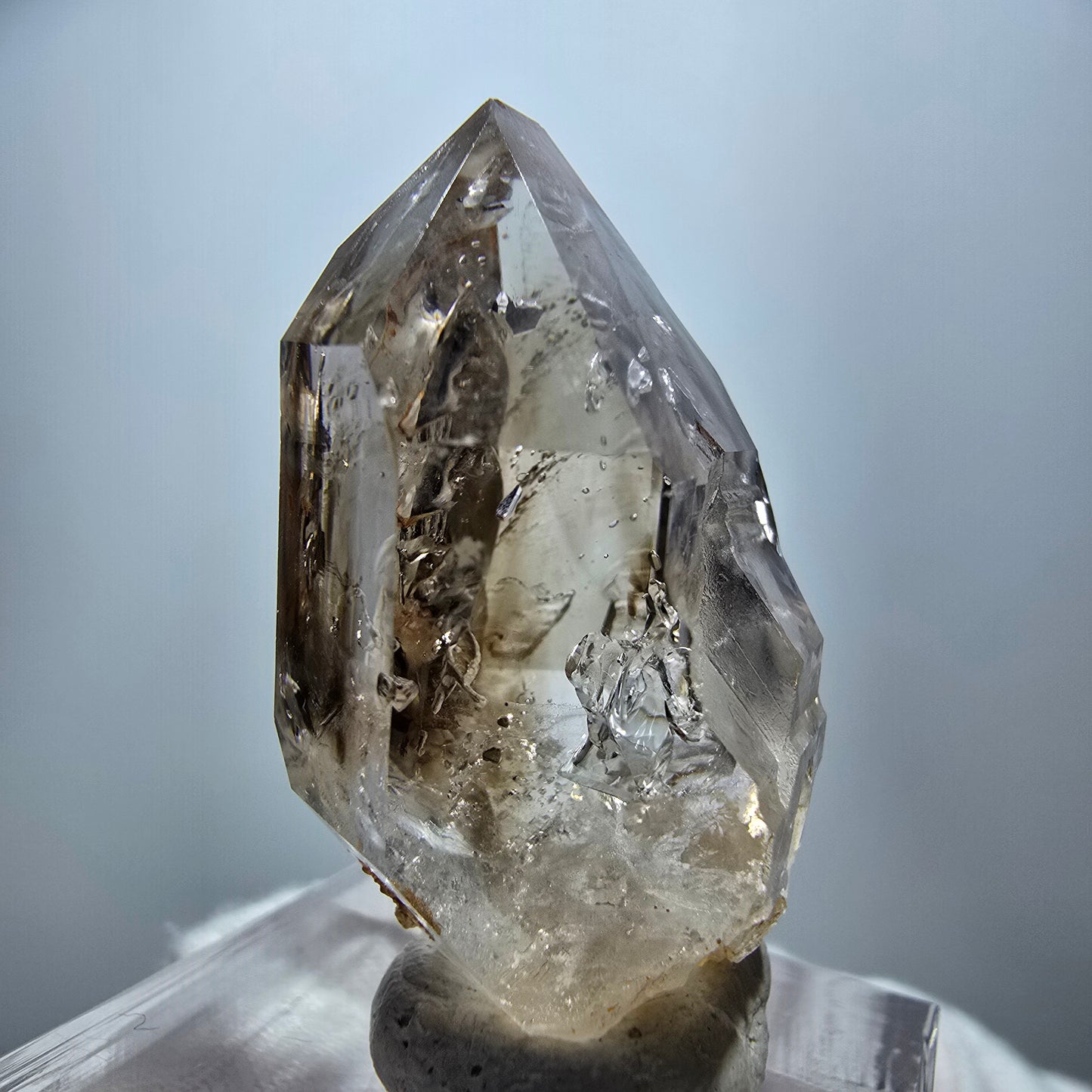 Klarer Phantom Rauchquarz Doppelender Kristall Goboboseb, Namibia 36*21*17mm