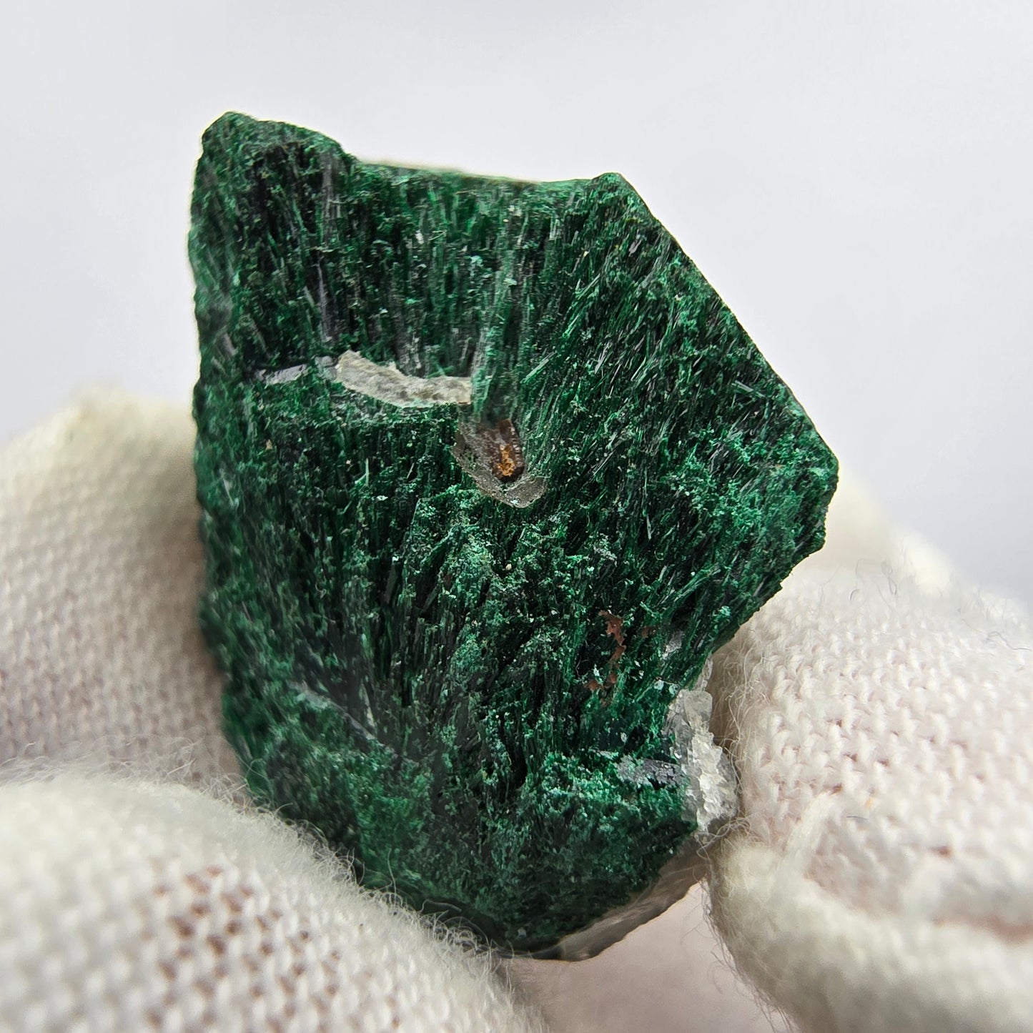 Rare Malachite on Quartz Specimen Kaokoveld, Namibia 26*19*13mm Collection