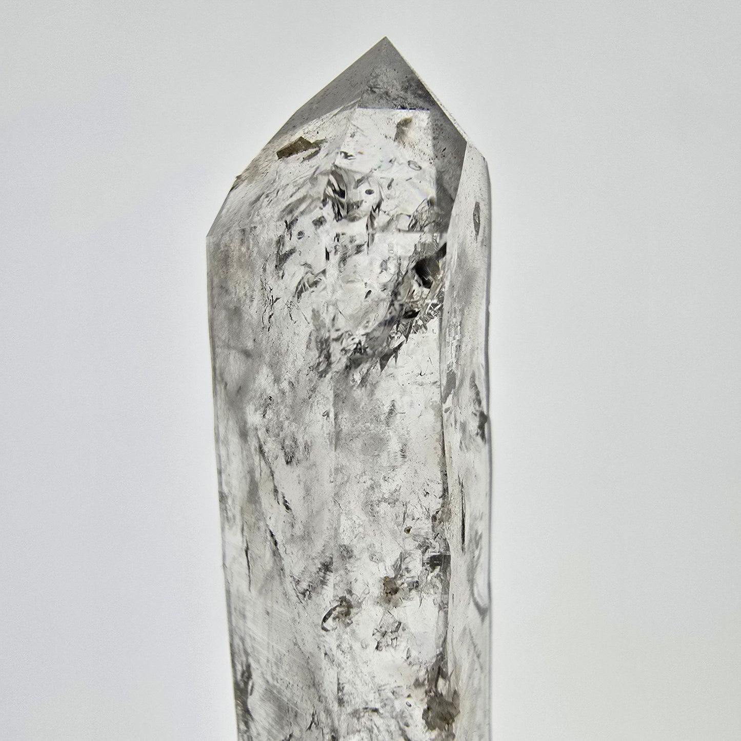 Enhydro Skeleton Smoky Quartz DT Scepter, 2x Bubble Valentine Pocket, Namibia 57*13*12mm