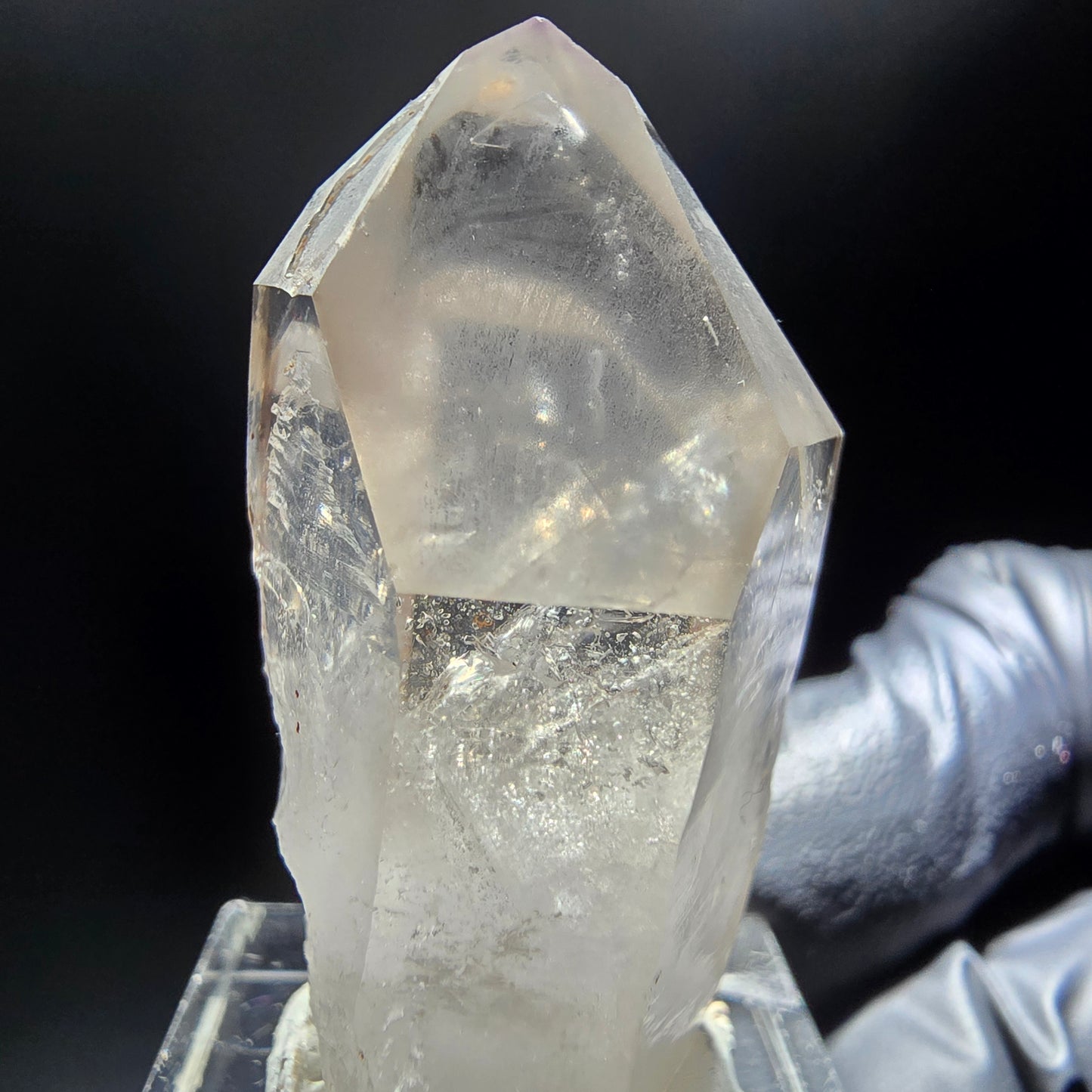 Klare Phantom Rauchquarz Zepter Spitze Goboboseb, Namibia 41*22*18mm Sammlung