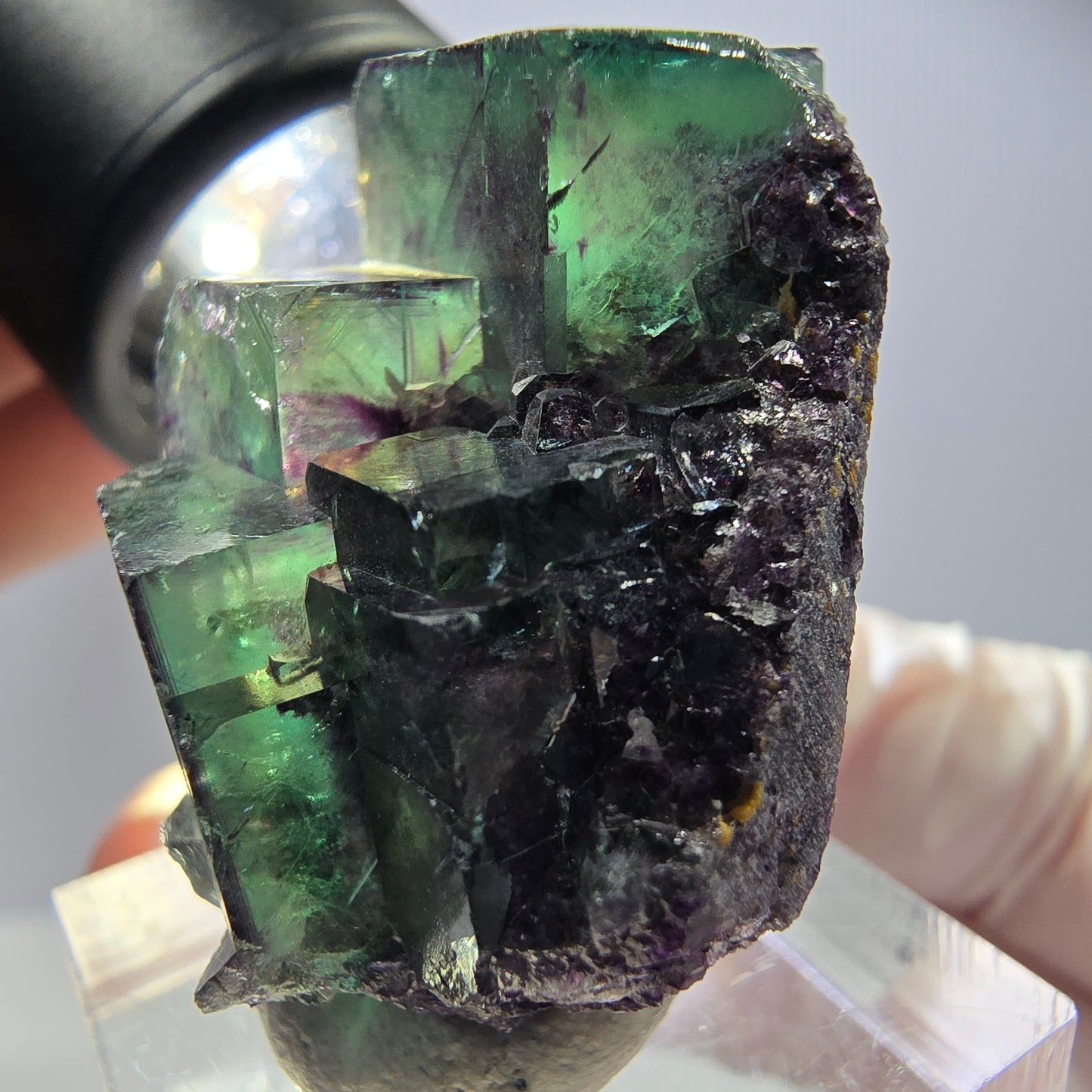 Rare Fluorite Cube Specimen, green purple Okorusu, Namibia 32*27*26mm