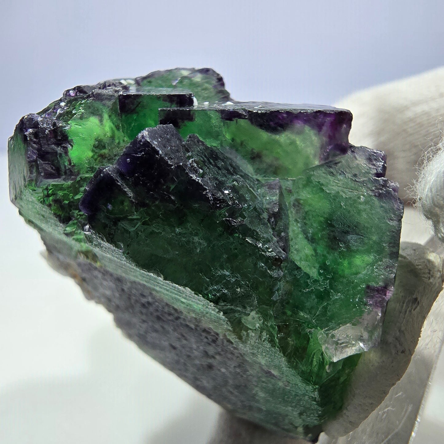 Spécimen de cube de fluorite fantôme parqueté zonal Okorusu, Namibie 46*42*27mm