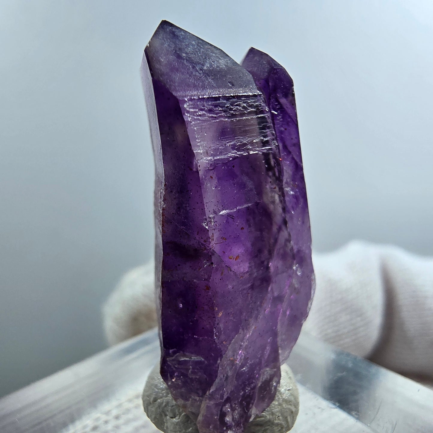 Seltene Phantom Amethyst Zepter Spitze Goboboseb, Namibia 30*15*9mm