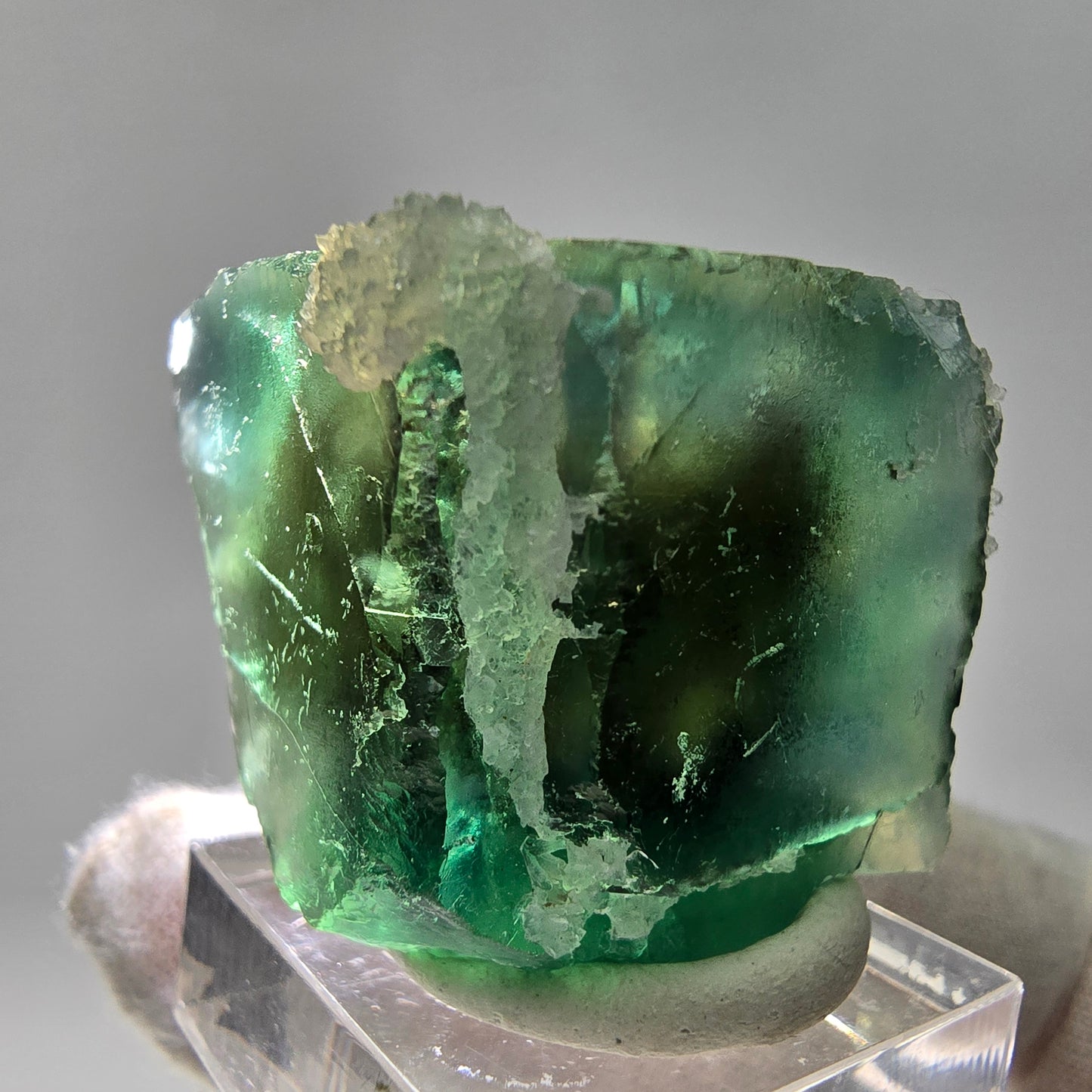 Klare Phantom Fluorit Würfel Stufe grün Okorusu, Namibia 45*38*30mm Sammlung