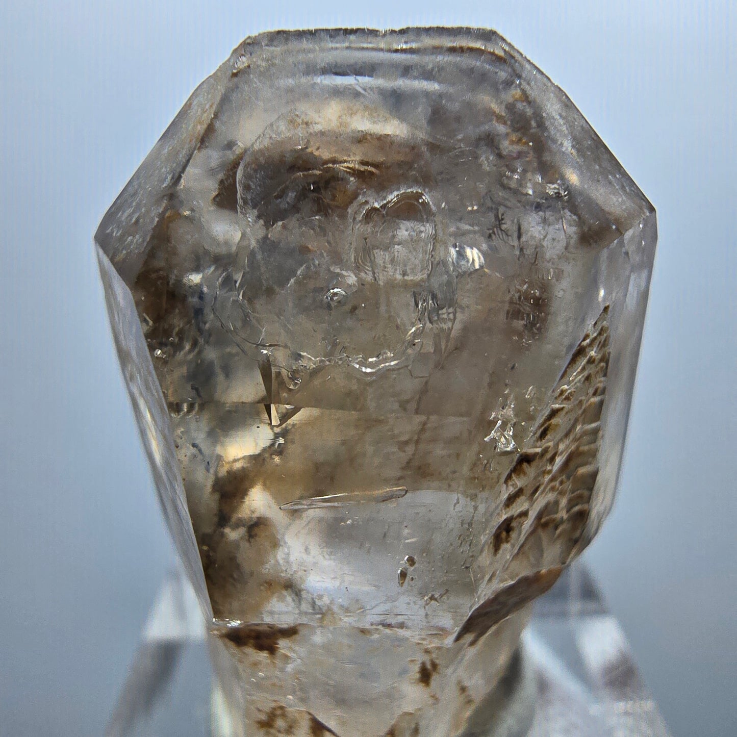 Enhydro Phantom Smoky Quartz Scepter, 1x Bubble Goboboseb, Namibia 31*23*16mm