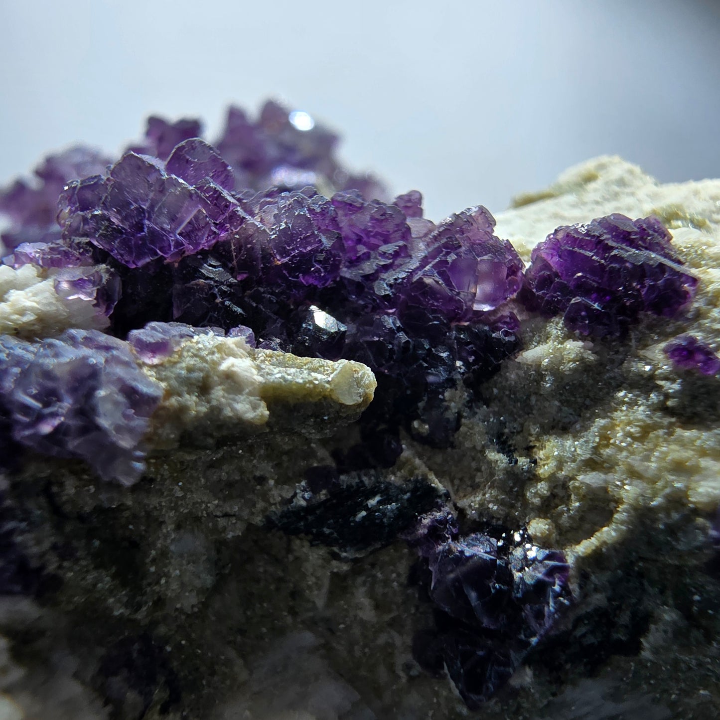 Phantom Fluorite Cube Muscovite Schorl Orthoclase Specimen Erongo Namibia 75*55*28mm