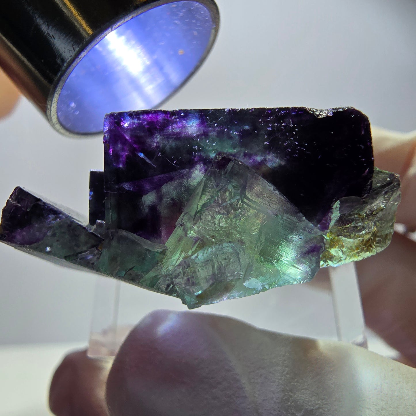 Rare Fluorite Cube Specimen, green purple Okorusu, Namibia 33*20*13mm