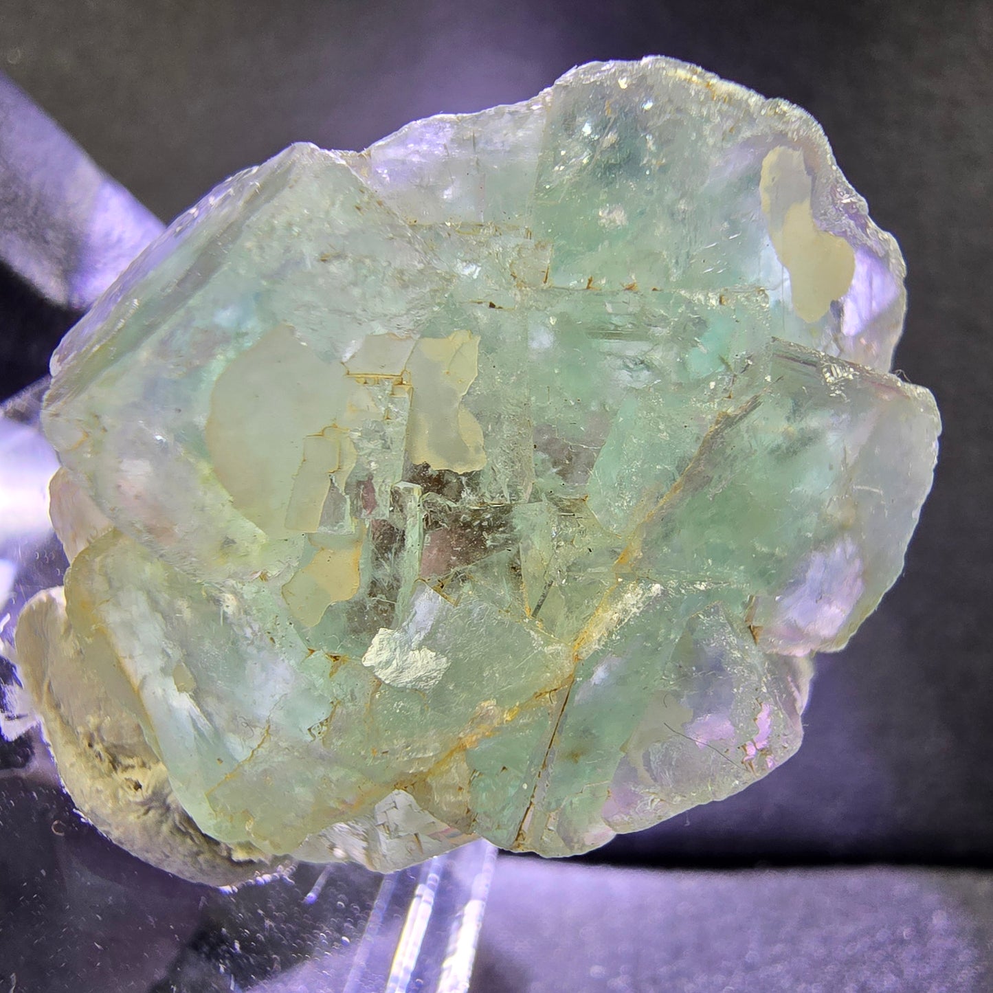 Glasklare Phantom Fluorit Würfel Stufe grün 31*26*16mm Okorusu, Namibia Sammlung