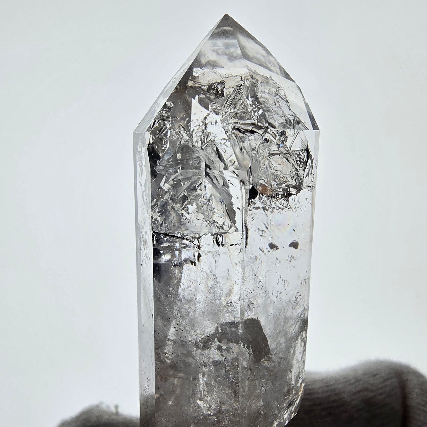 Skeleton Phantom Smoky Quartz Scepter Valentine Pocket, Namibia 70*24*18mm