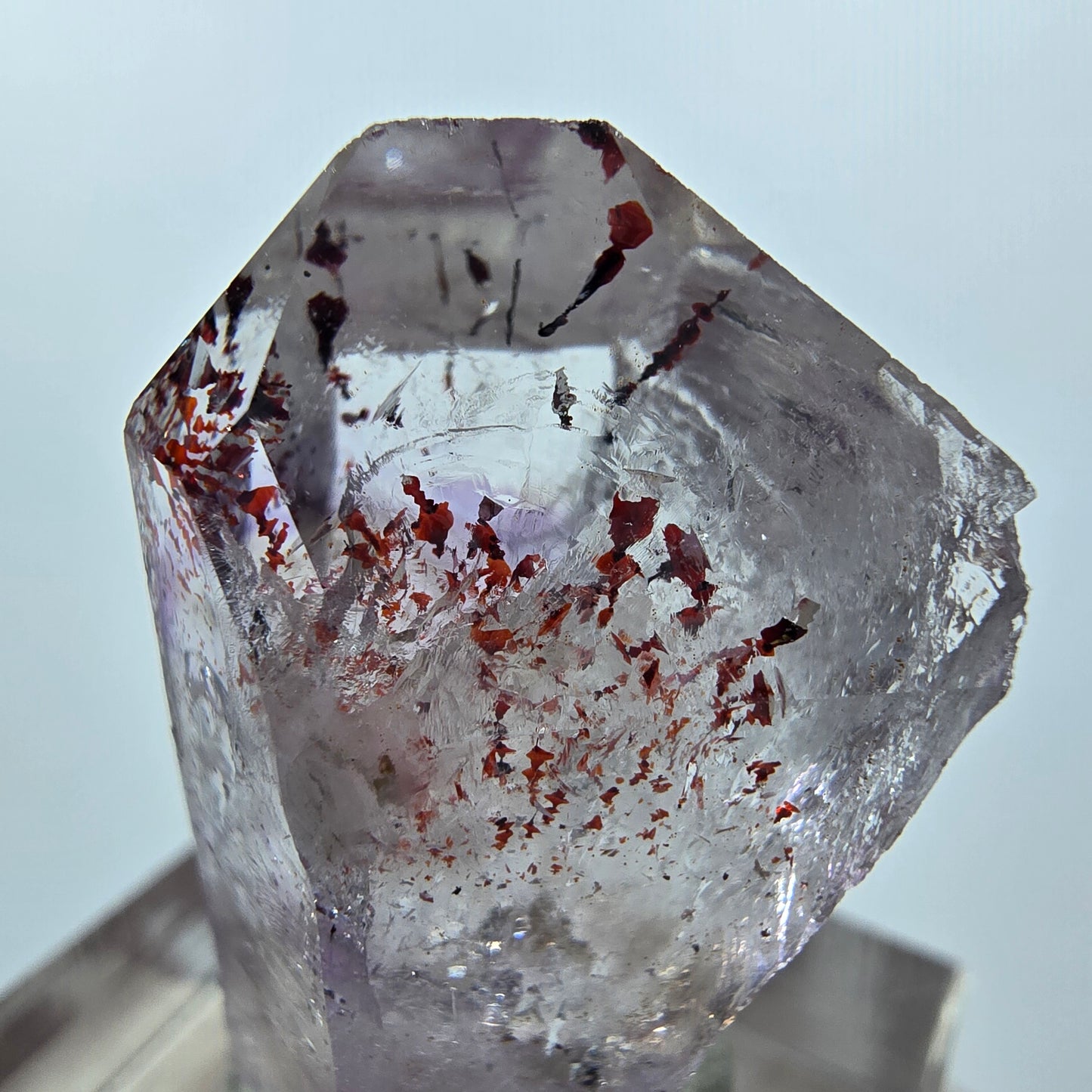 Mine d'améthyste fantôme Enhydro Harlequin, Goboboseb, Namibie, 30 x 19 x 14 mm