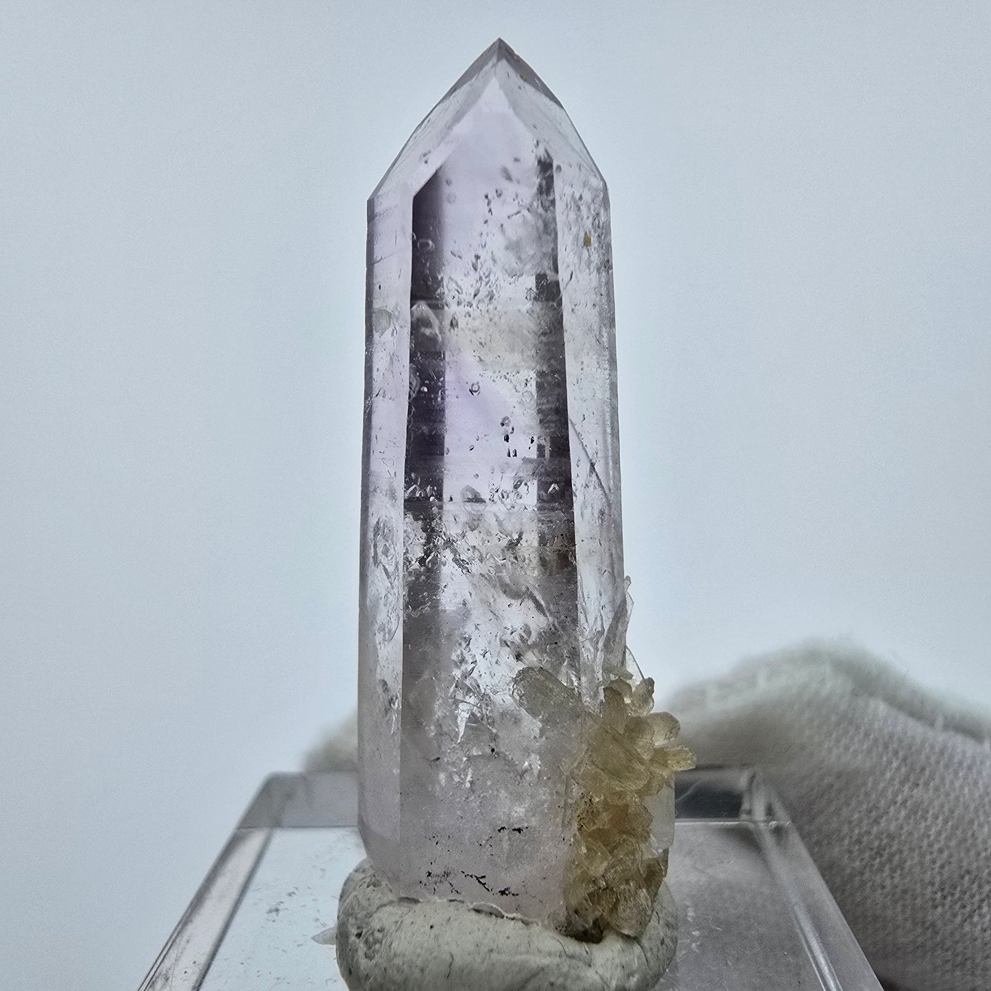 Enhydro Phantom Amethyst mit Stilbit, 4x Blase Goboboseb, Namibia 36*14*13mm