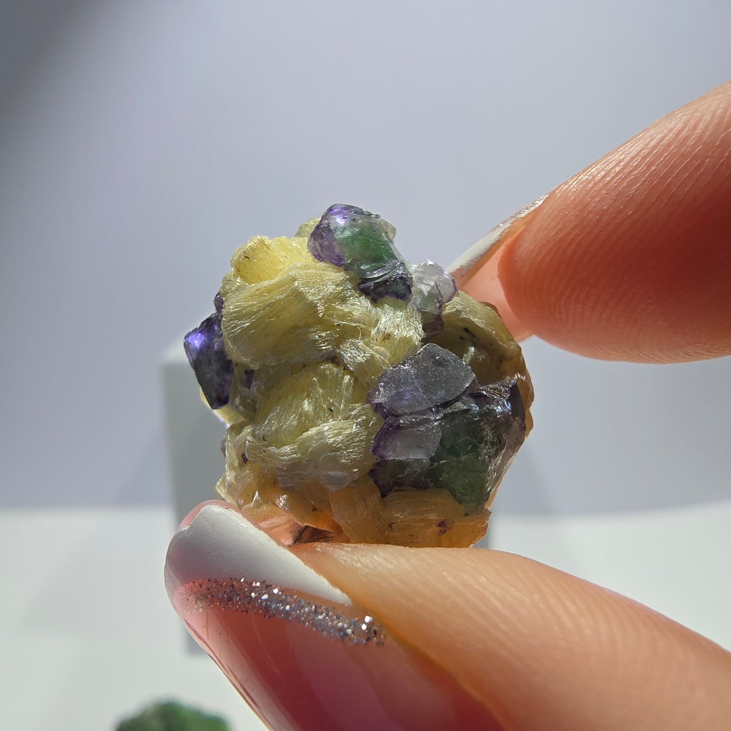 Lot de 16 Fluorite Fantôme, Hyalite Tourmaline Schörl Moscovite Steps Erongo, Namibie
