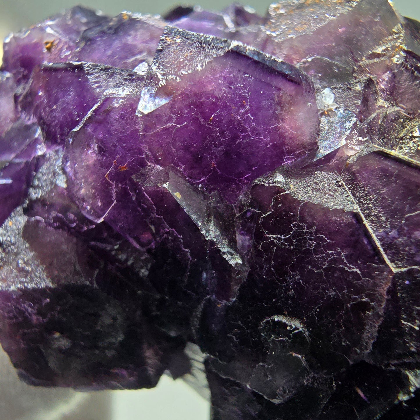 Große Phantom Fluorit Würfel Stufe lila Okorusu, Namibia 117*51*33mm Sammlung