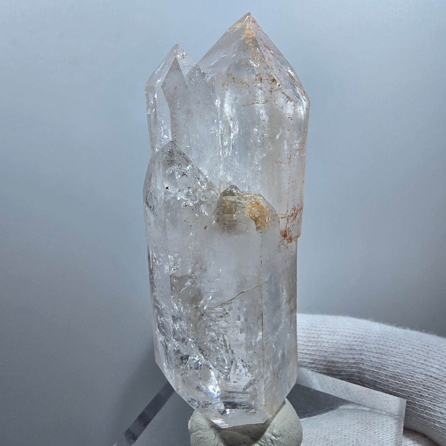 Lemurian Phantom Smoky Quartz DT Scepter Stage Valentine Pocket Goboboseb Namibie 77*28*24mm