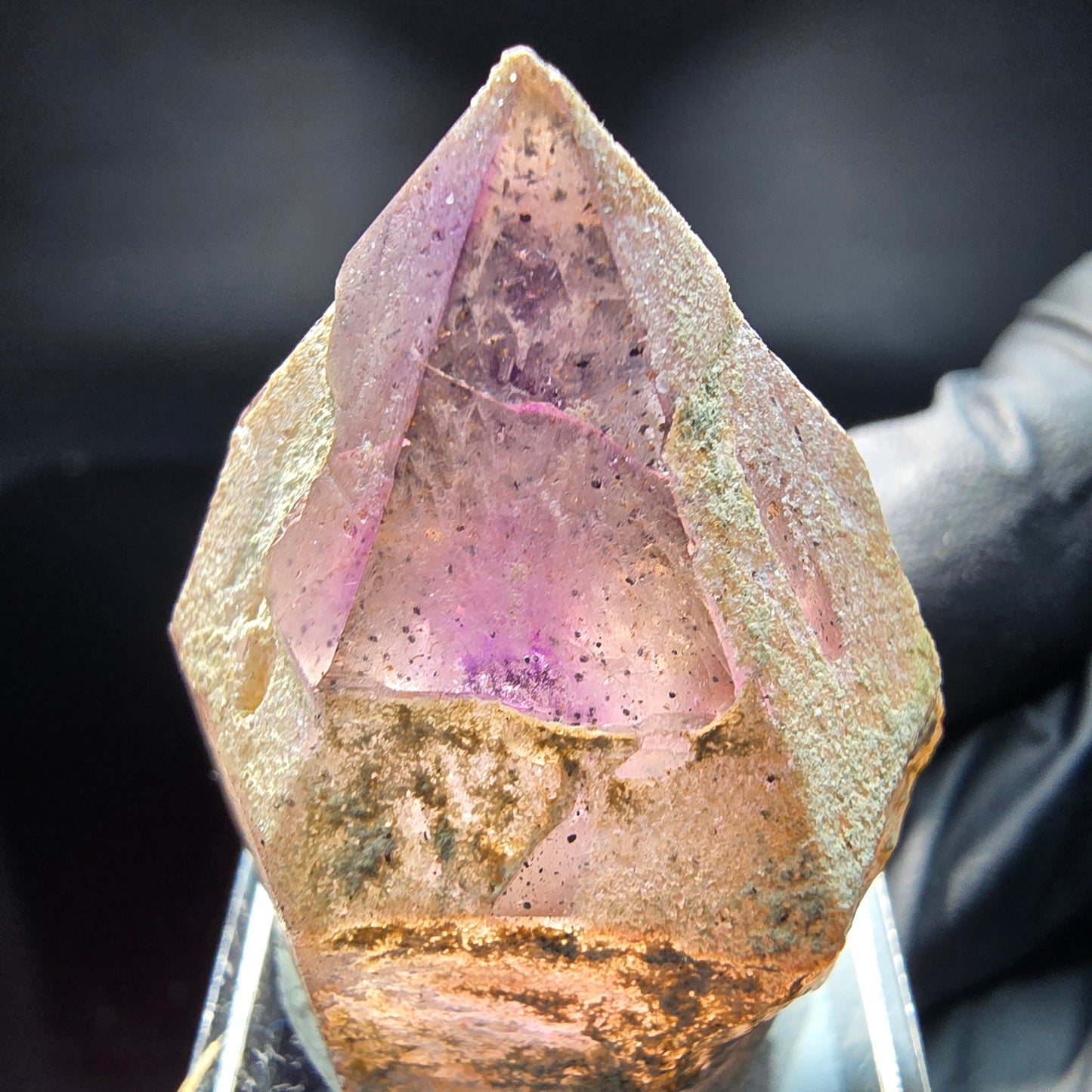Klare Phantom Amethyst Spitze lila braun Brandberg, Namibia 34*26*23mm Sammlung