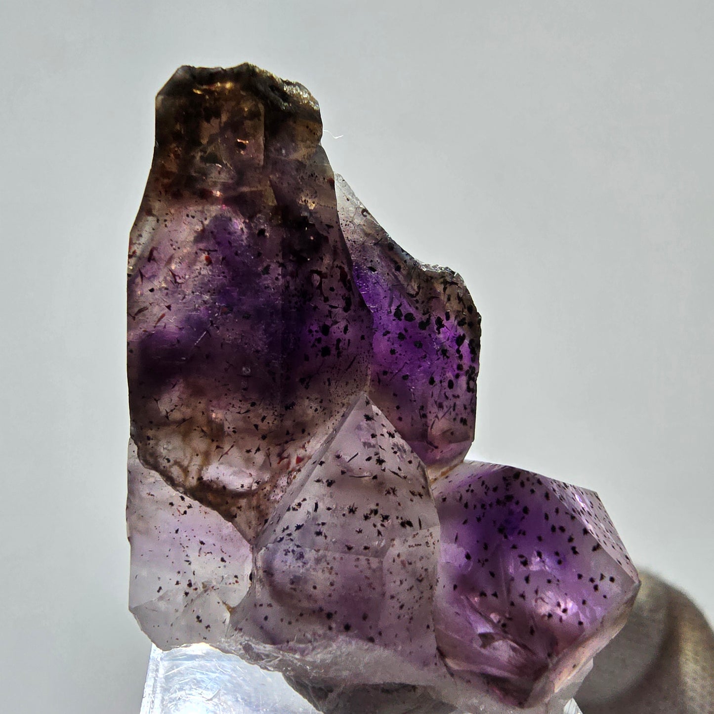 Rare spécimen de sceptre d'améthyste fantôme, Brandberg, Namibie, 39 x 39 x 20 mm