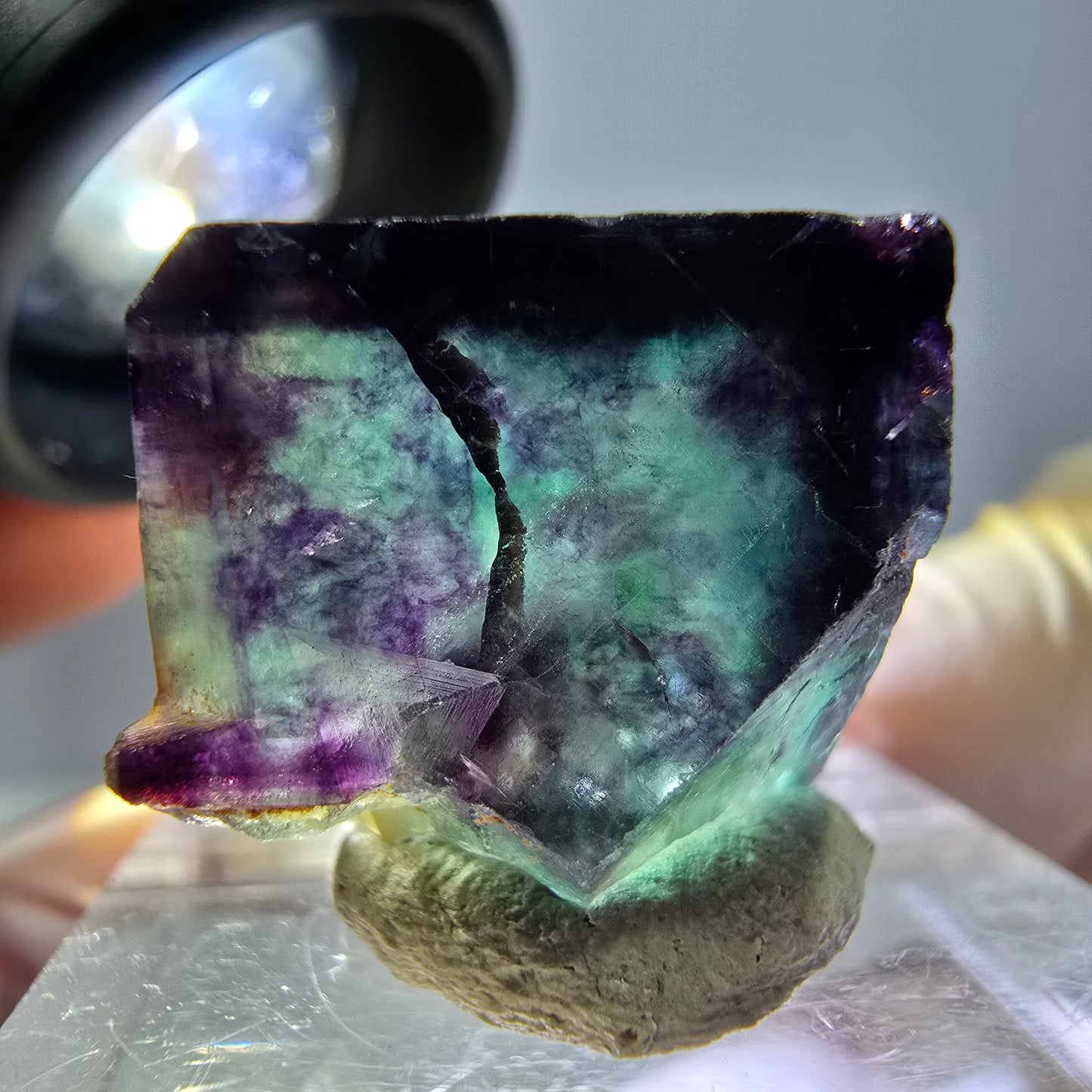 Phantom Fluorit Würfel parkettiert, grün lila Okorusu, Namibia 17*17*17mm