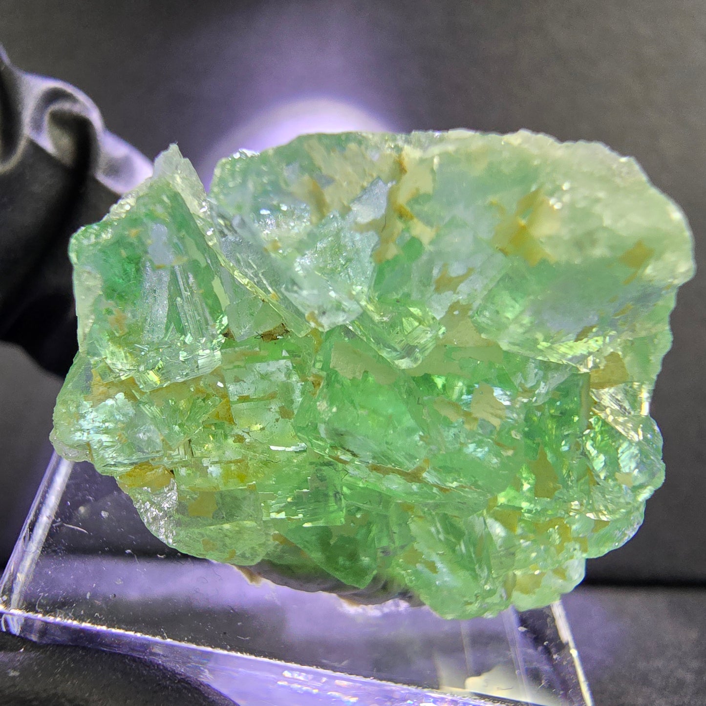 Klare Phantom Fluorit Würfel Stufe grün 27*22*9mm Okorusu, Namibia Sammlung
