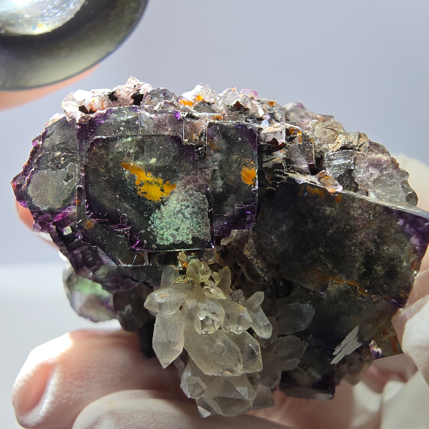 Cubes de fluorite fantôme transparente, spécimen de quartz, Okorusu zonal, Namibie, 58 x 48 x 44 mm