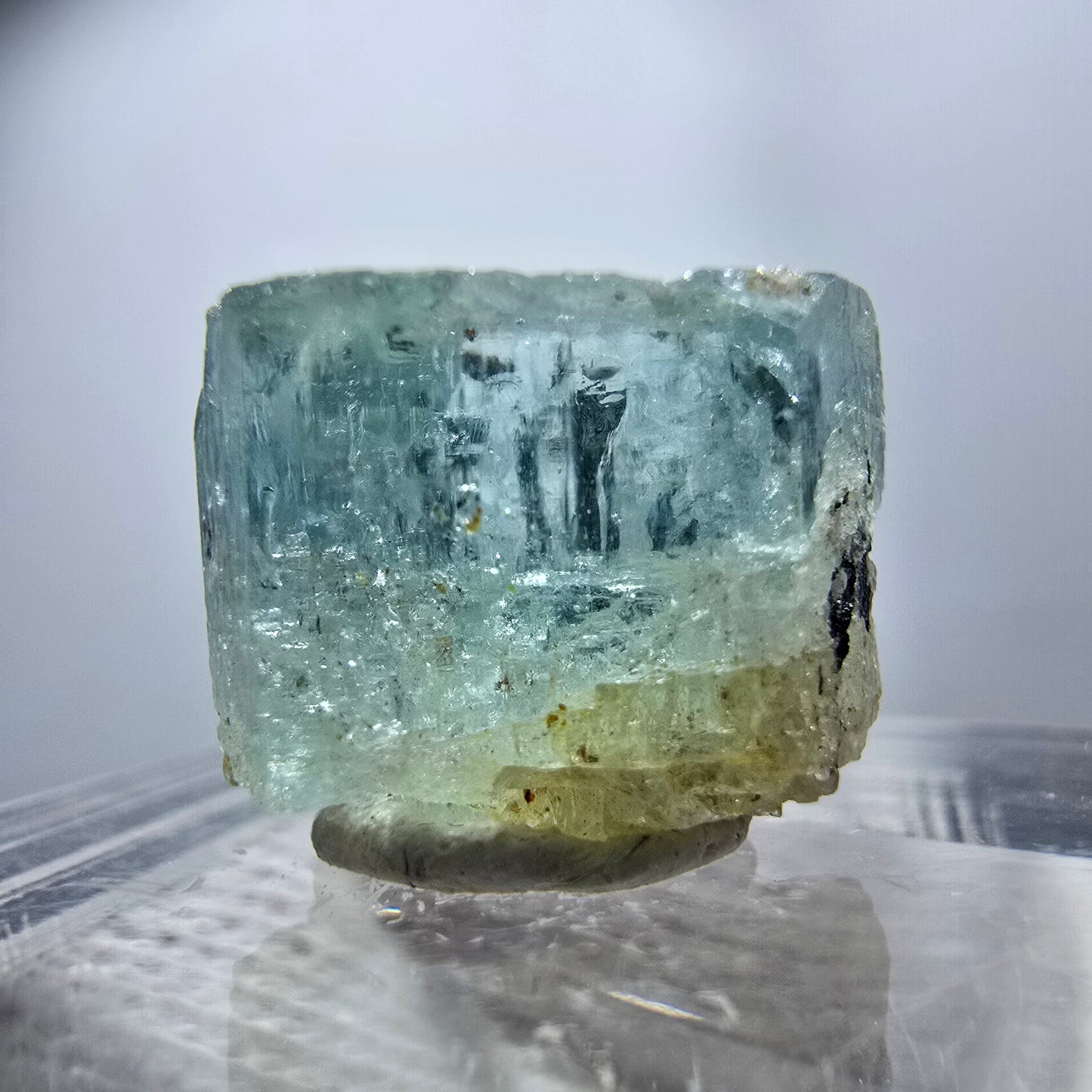 Seltener Aquamarin X mit Schörl Turmalin Erongo, Namibia 13*11*10mm