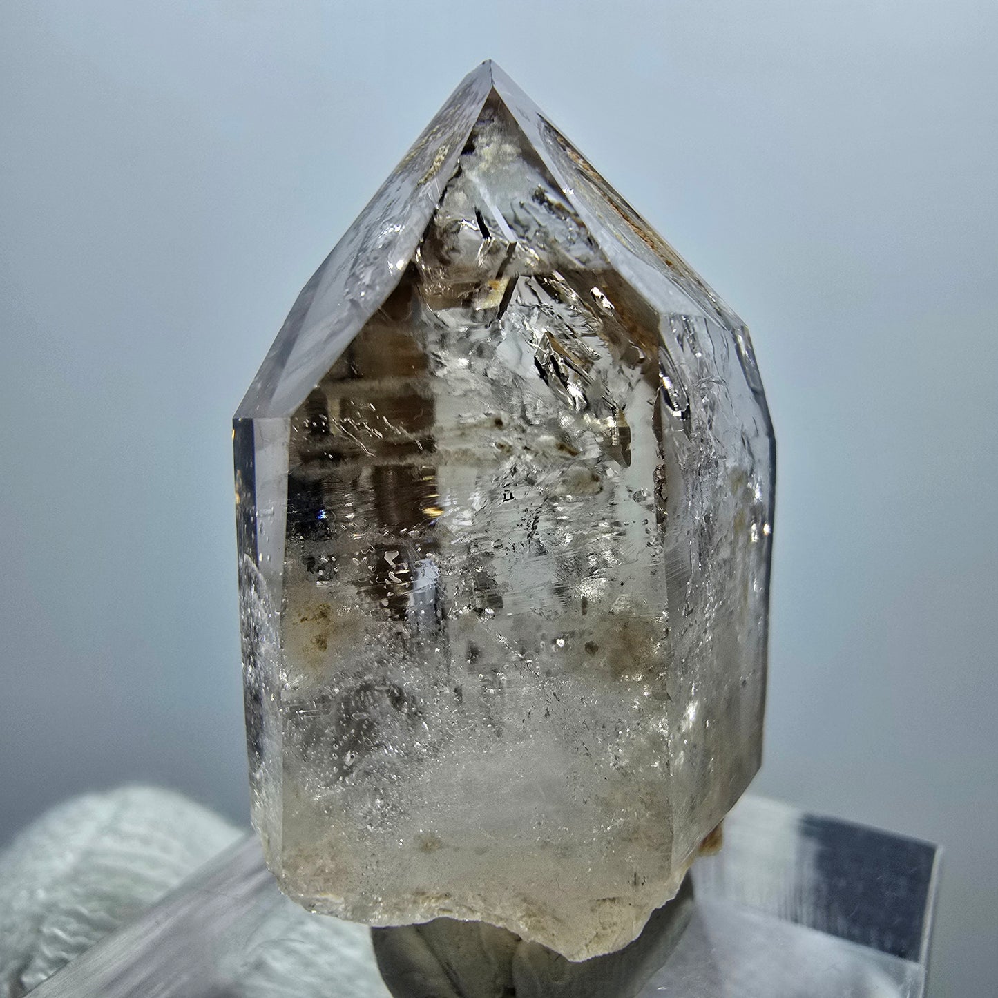 Enhydro Phantom Smoky Quartz Scepter, 1x Bubble Goboboseb, Namibia 33*22*14mm