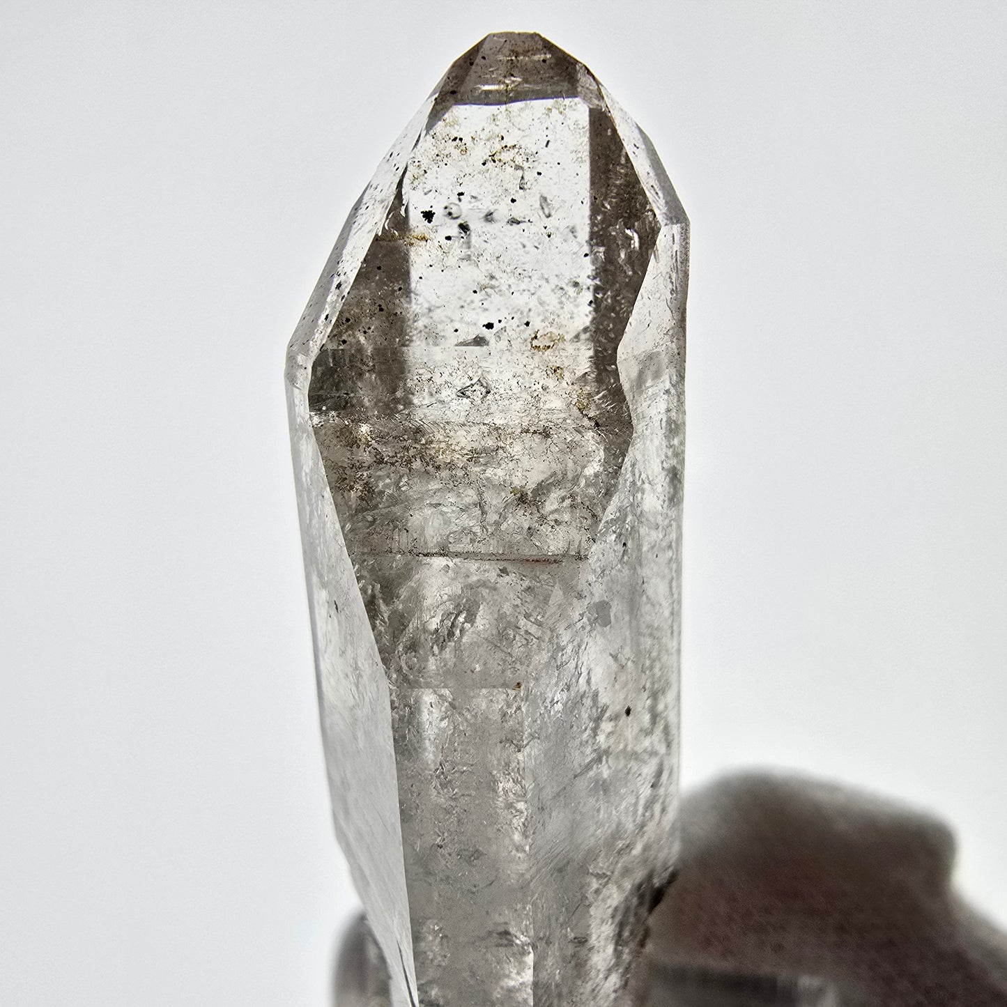Sceptre de poche Saint-Valentin en quartz fumé fantôme squelette, Namibie 51 x 17 x 12 mm
