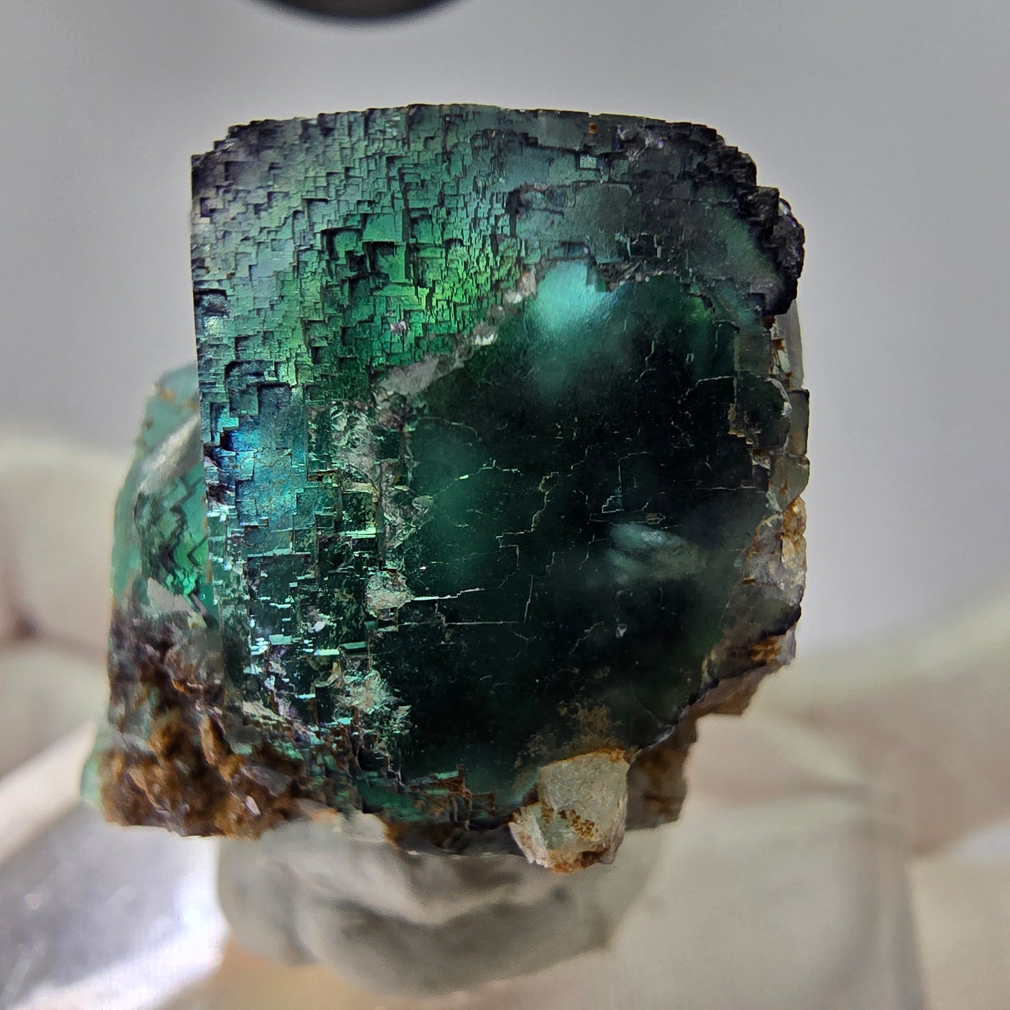 Phantom Fluorit Würfel Stufe grün lila gelb gestuft Okorusu, Namibia 55*33*32mm