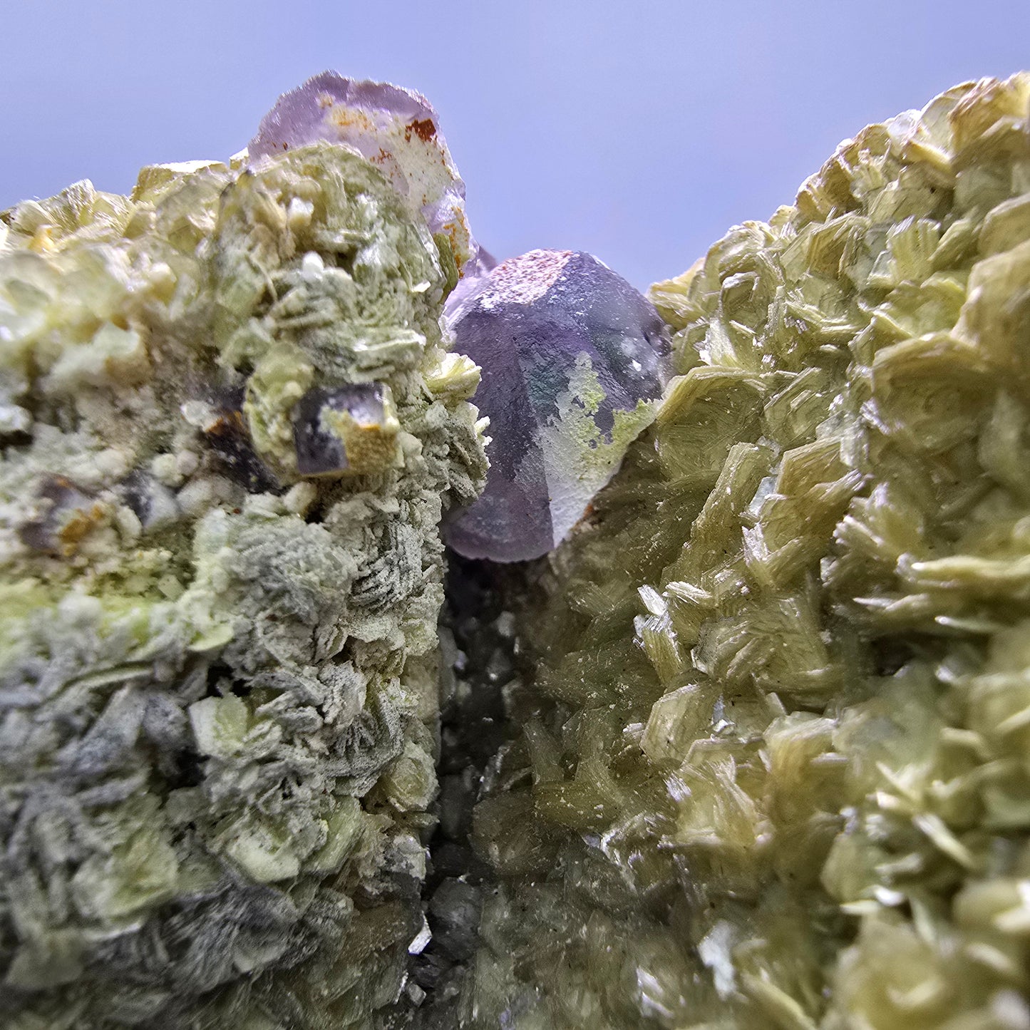 Seltene Muskovit, Fluorit, Hyalit Orthoklas Stufe Erongo, Namibia 90*62*53mm