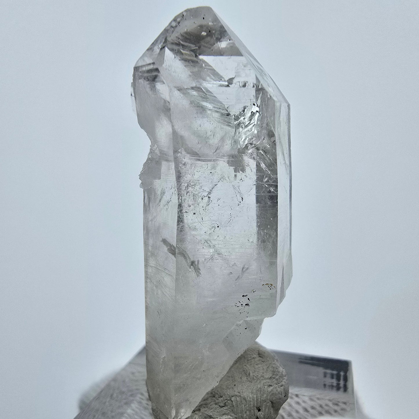 Enhydro Lemurian Phantom Quarz Spitzen Streep Mine Goboboseb, Namibia 42*19*15mm