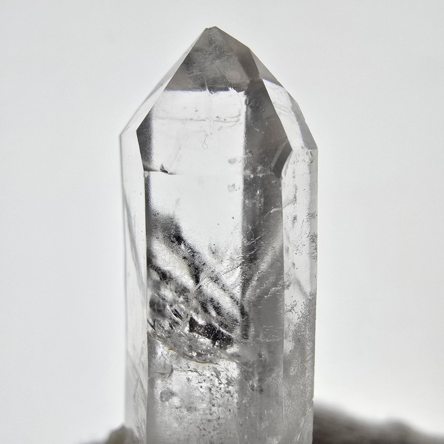 Phantom Smoky Quartz DT Scepter Valentine Pocket Gobo. Namibia 47*17*19mm