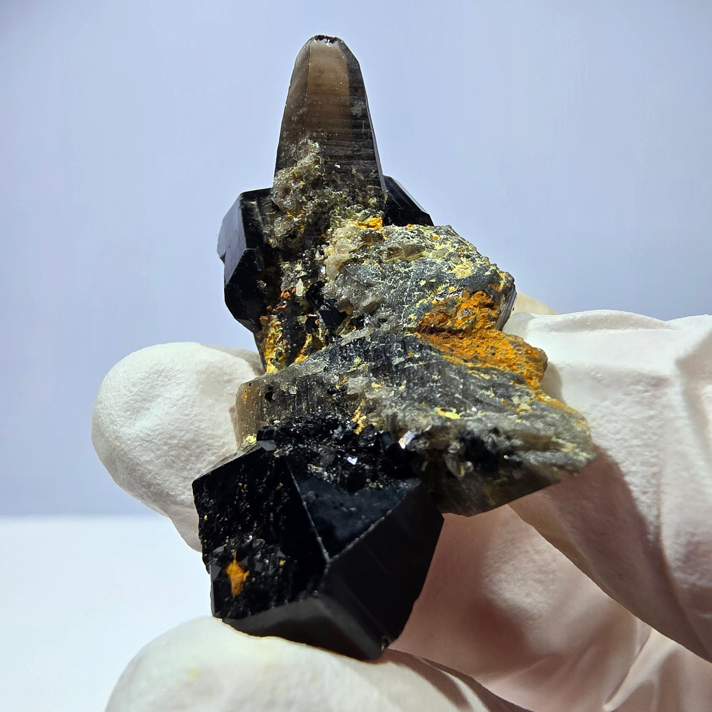 Sym. Tourmaline Schörl, stade de quartz fumé Erongo, Namibie 42*25*20mm