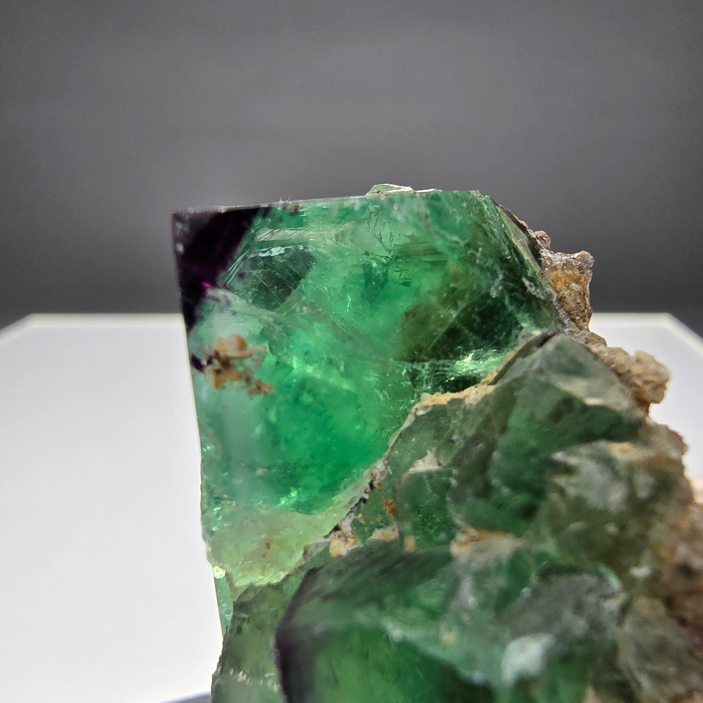 Zonare Phantom Fluorit Würfel Stufe grün lila Okorusu, Namibia 49*41*22mm