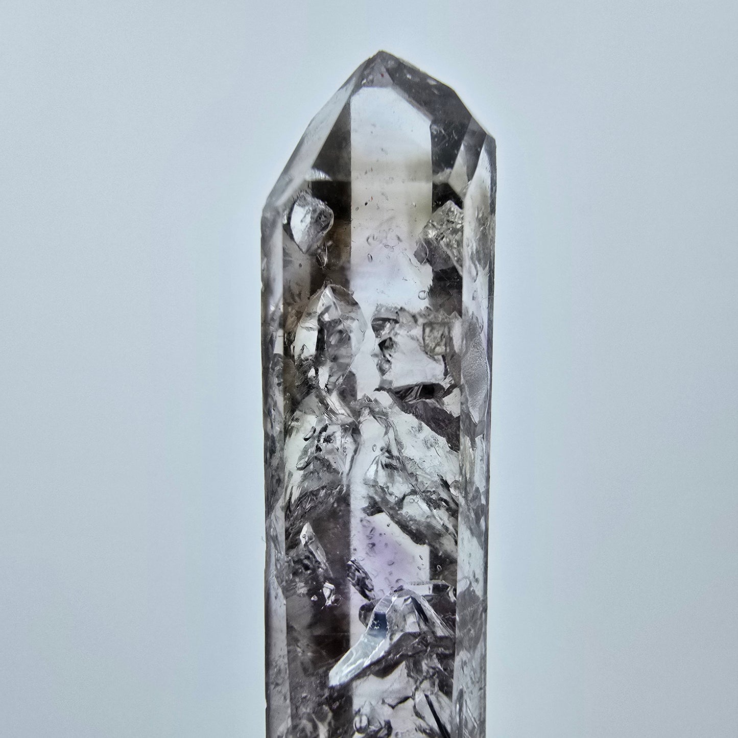Sceptre en quartz fumé fantôme Enhydro 1x Bubble Goboboseb, Namibie 50*10*7mm Collection