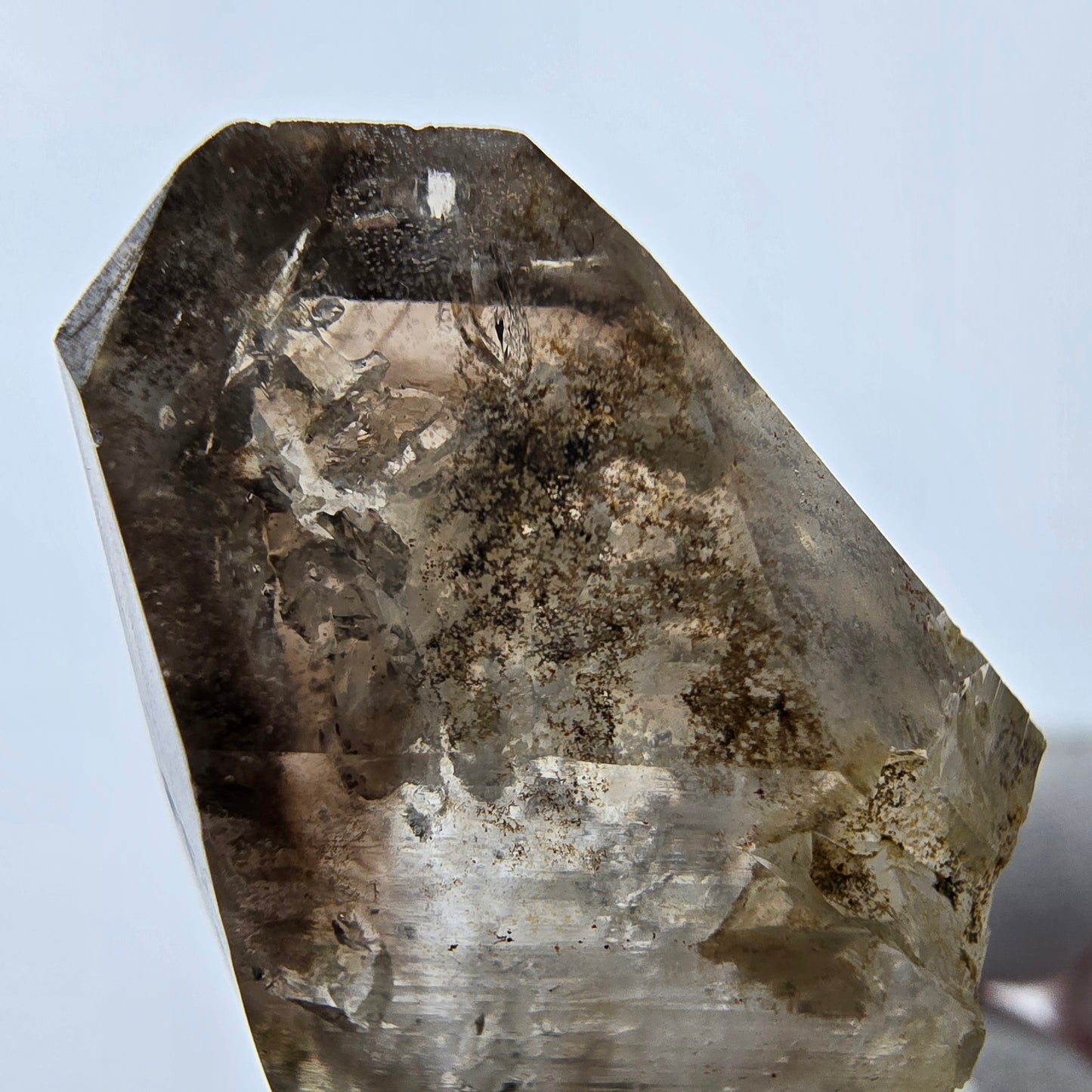 Enhydro Phantom Rauchquarz Doppelender 2x Blase Goboboseb, Namibia 40*26*14mm