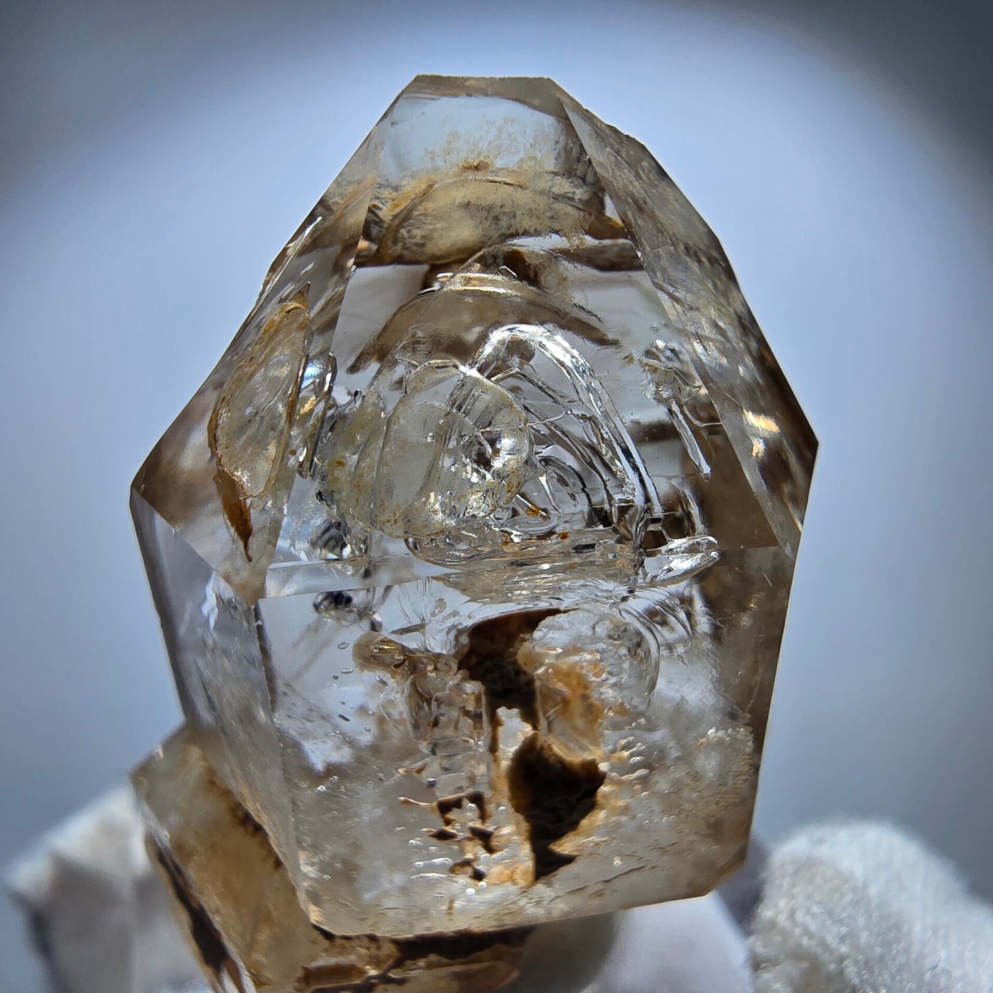 Phantom Rauchquarz DT Fenster Zepter Kristall Goboboseb, Namibia 36*25*13mm