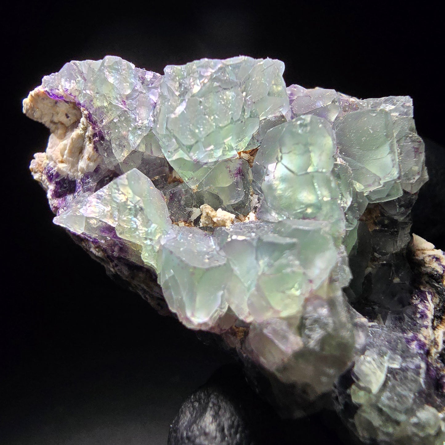 Zonare Fluorit Muskovit Schörl Orthoklas Stufe Erongo Namibia 56*42*29mm