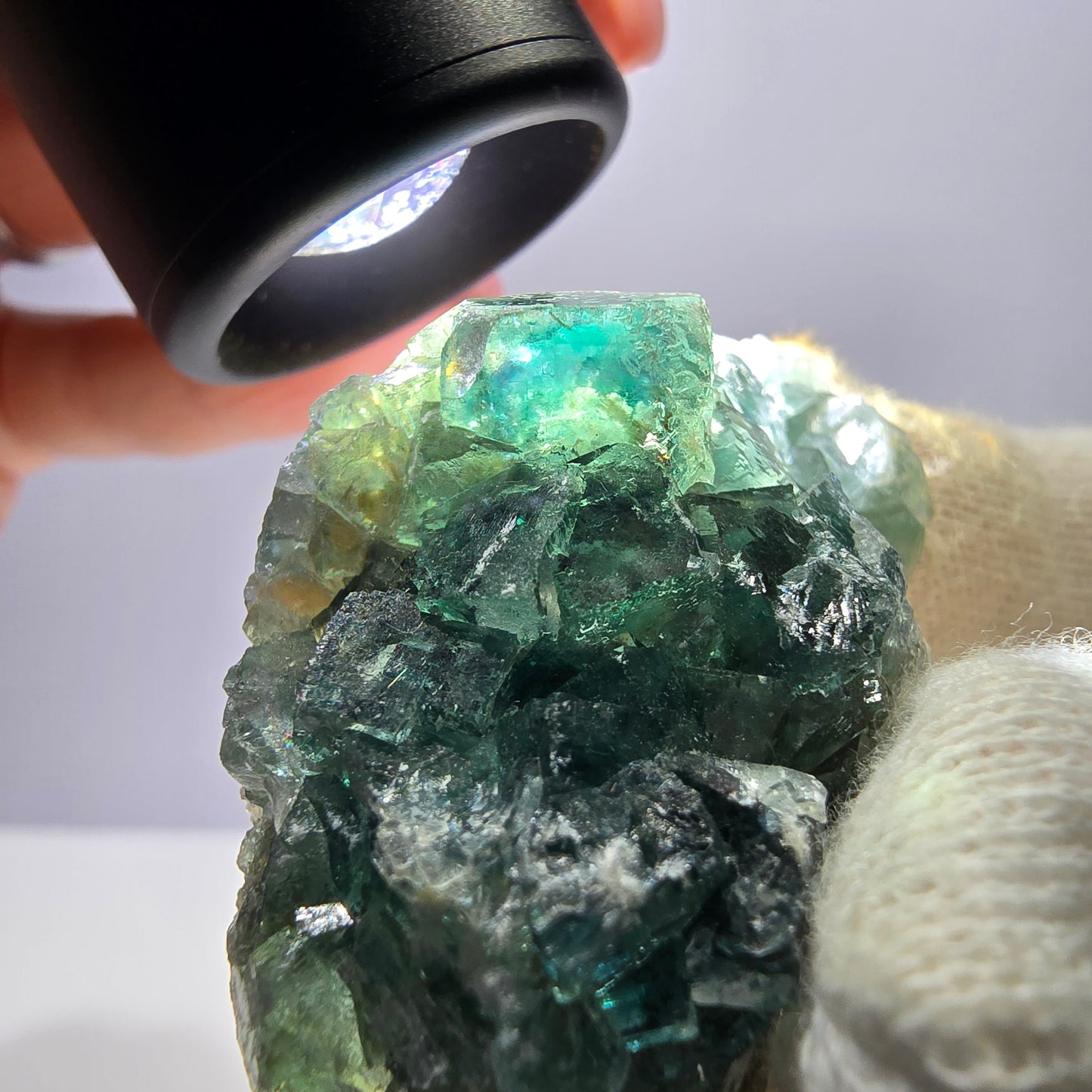 Rare Phantom Fluorite Cube Specimen, green Okorusu Namibia 49*29*16mm
