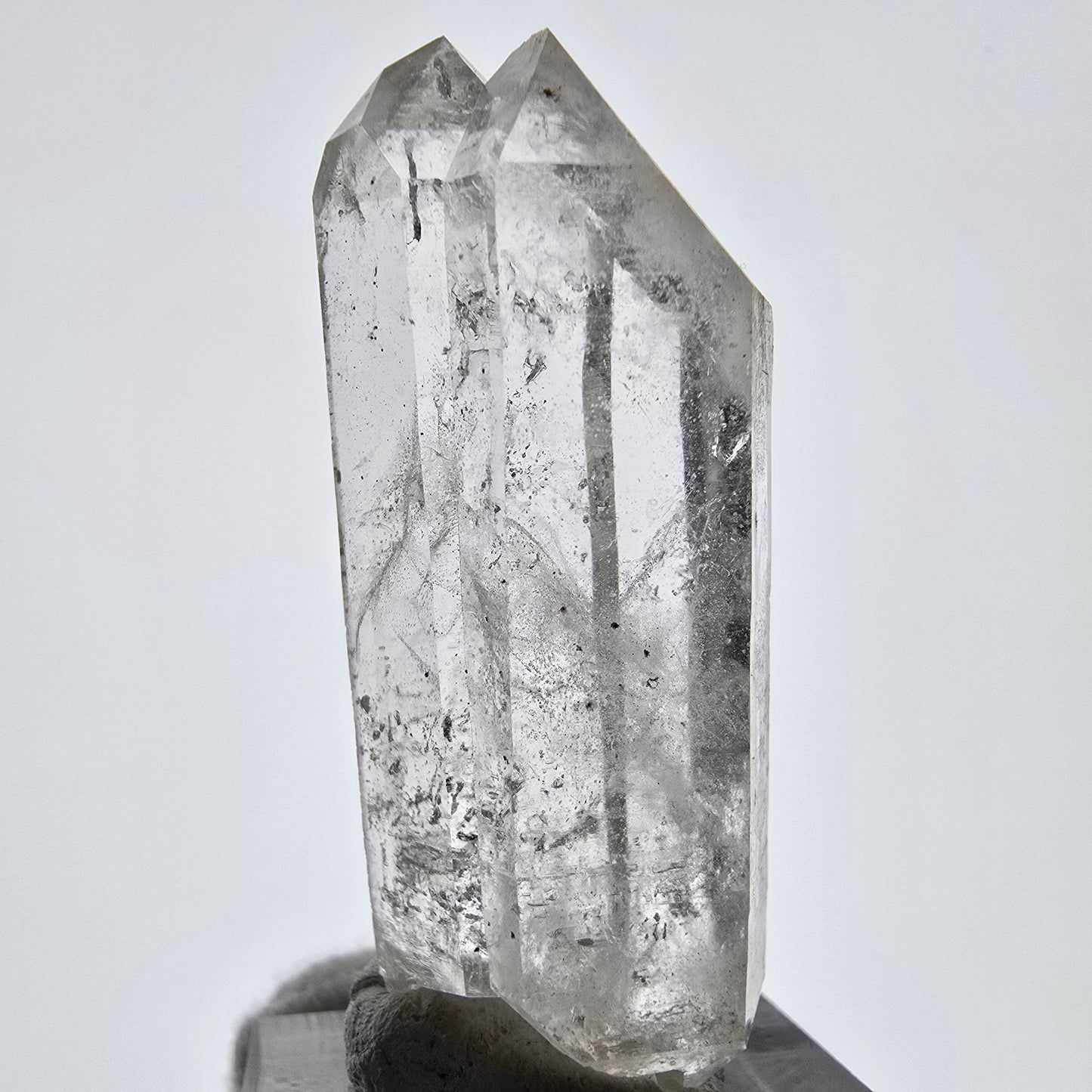 Sceptre DT en quartz fumé squelette Enhydro, 1x pochette Saint-Valentin à bulles, Namibie 50 x 20 x 14 mm