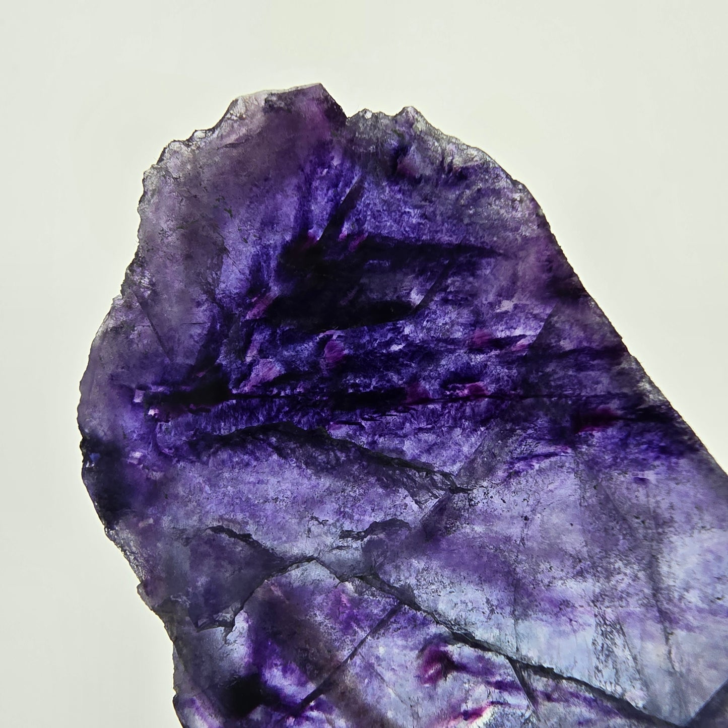 Seltene Phantom Fluorit Scheibe lila blau Okorusu, Namibia 58*38*5mm Sammlung