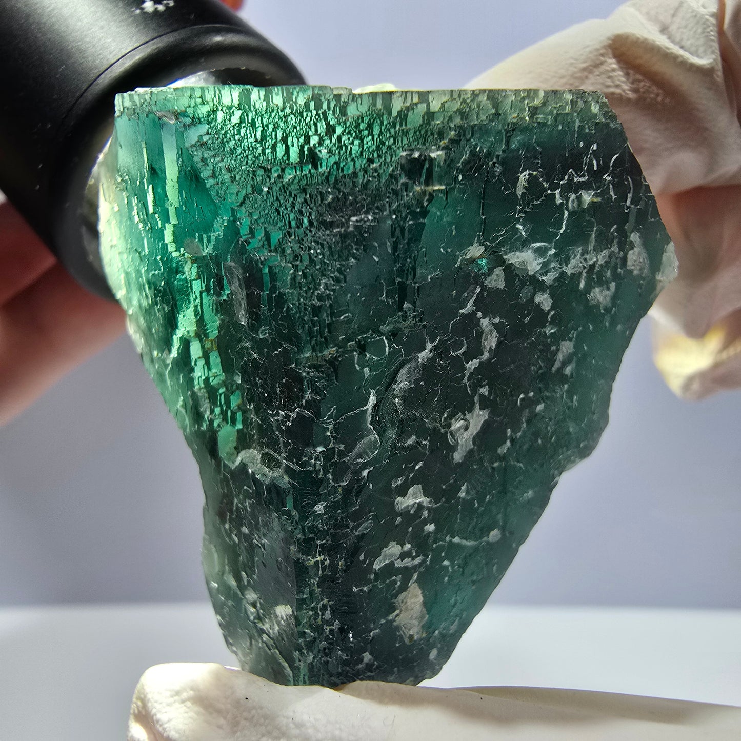 Spécimen de cube de fluorite fantôme, parquet vert Okorusu, Namibie 44*37*35 mm