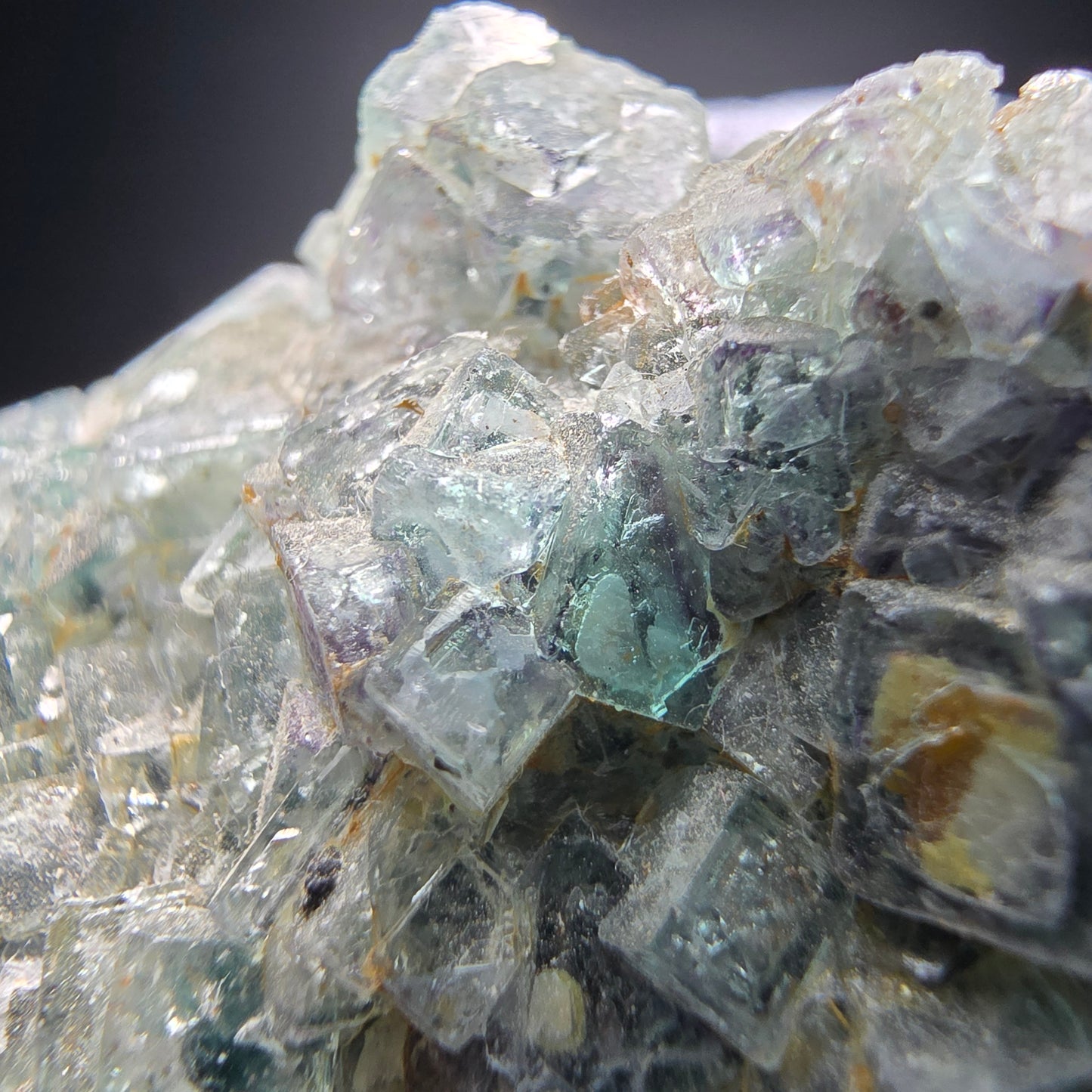 Vert fluorite fantôme sur spécimen de tourmaline Schörl Erongo Namibie 55*34*33mm
