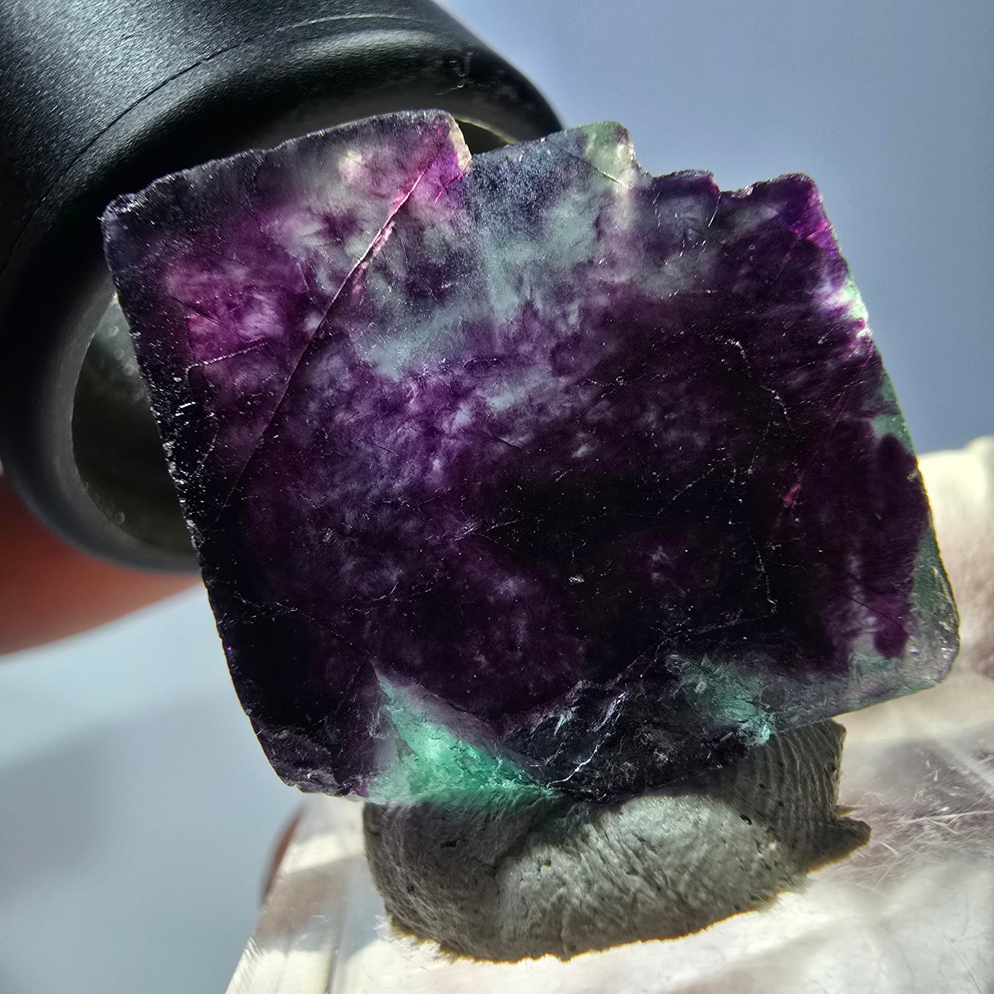 Phantom Fluorit Würfel parkettiert, grün lila Okorusu, Namibia 21*21*13mm