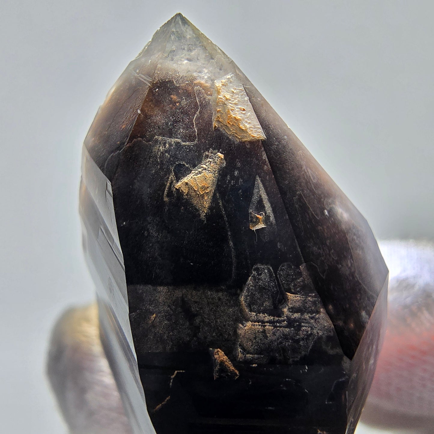 Skeleton Phantom Smoky Quartz DT Scepter Valentine Pocket, Namibia 50*29*20mm