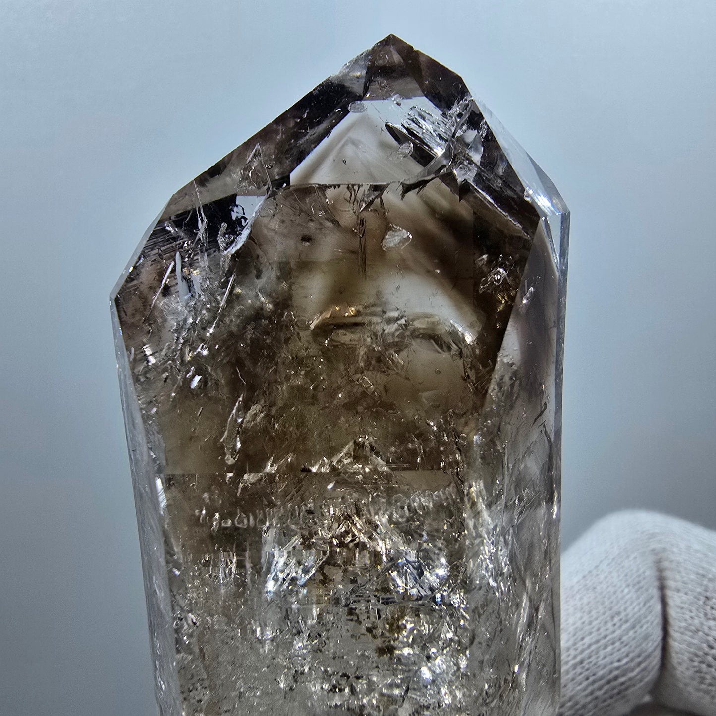Enhydro Phantom Smoky Quartz Tip, 2x Bubble Valentine Pocket Goboboseb Namibia 83*37*27mm