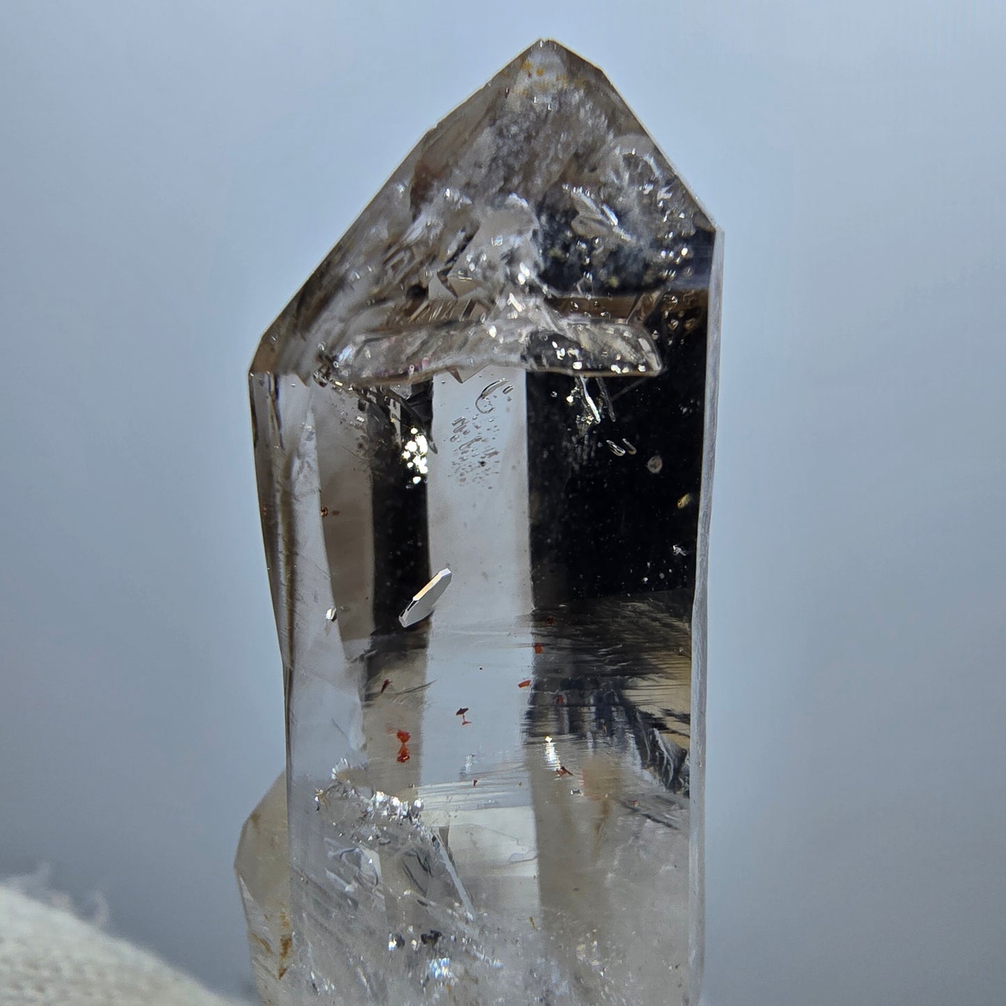 Enhydro Phantom Smoky Quartz Scepter, 1x Bubble Goboboseb, Namibia 39*14*13mm