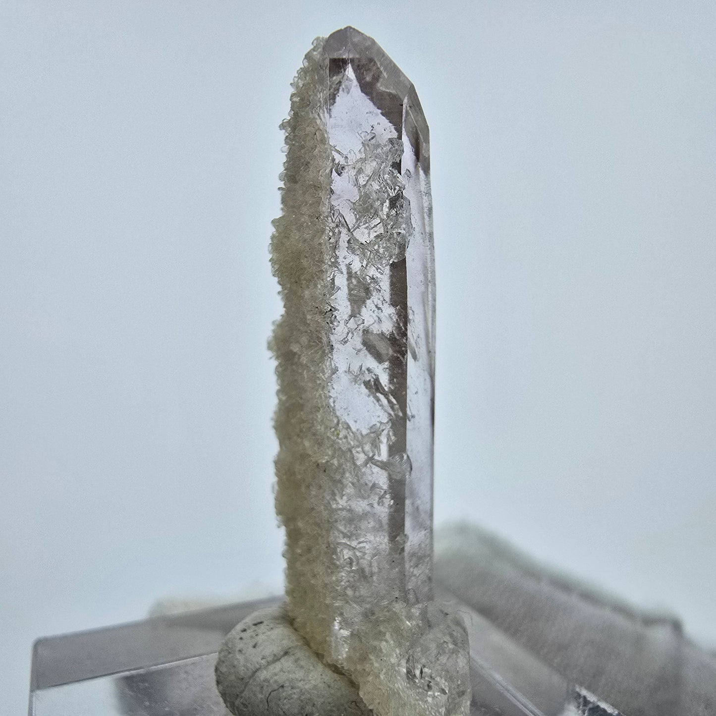Enhydro Phantom Amethyst mit Stilbit, 1x Blase Goboboseb, Namibia 36*14*8mm