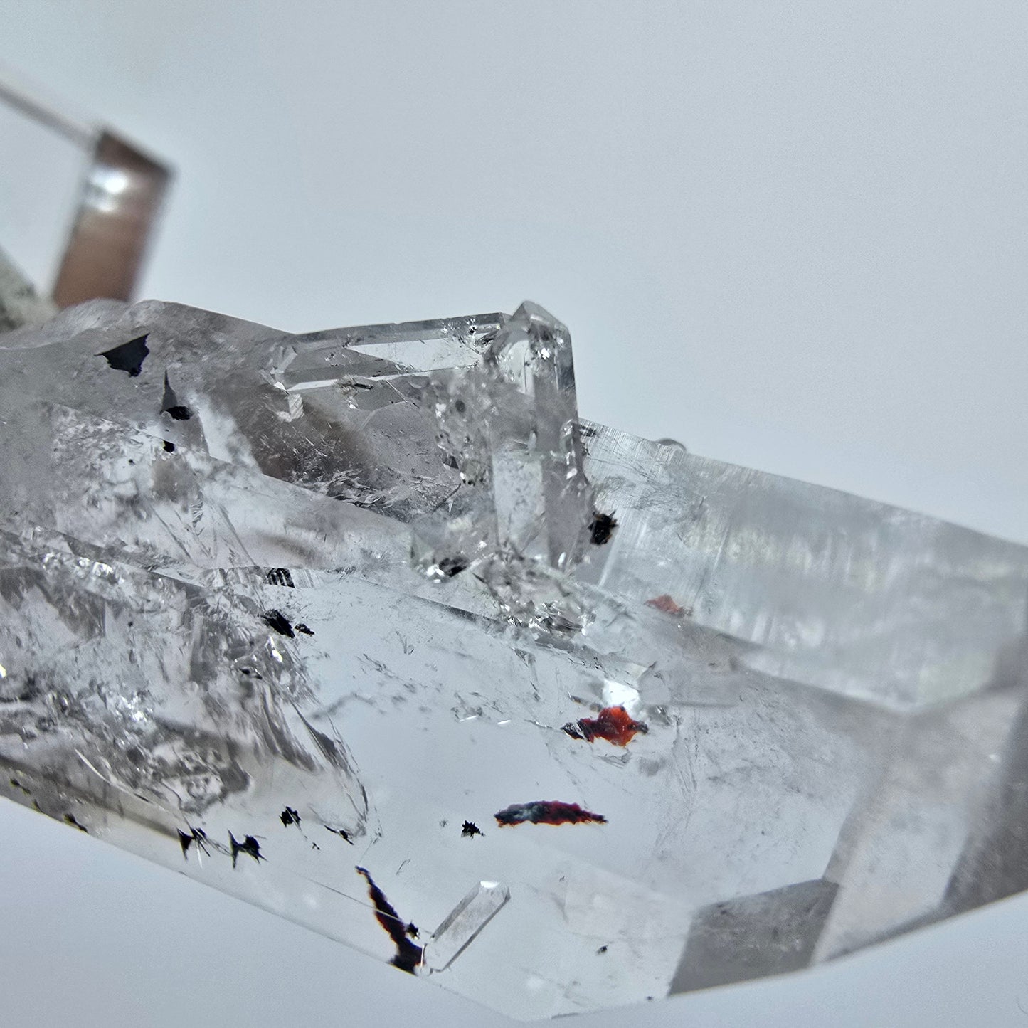 Cristal de quartz fantôme Harlequin Streep Mine Goboboseb Namibie 44*16*11mm