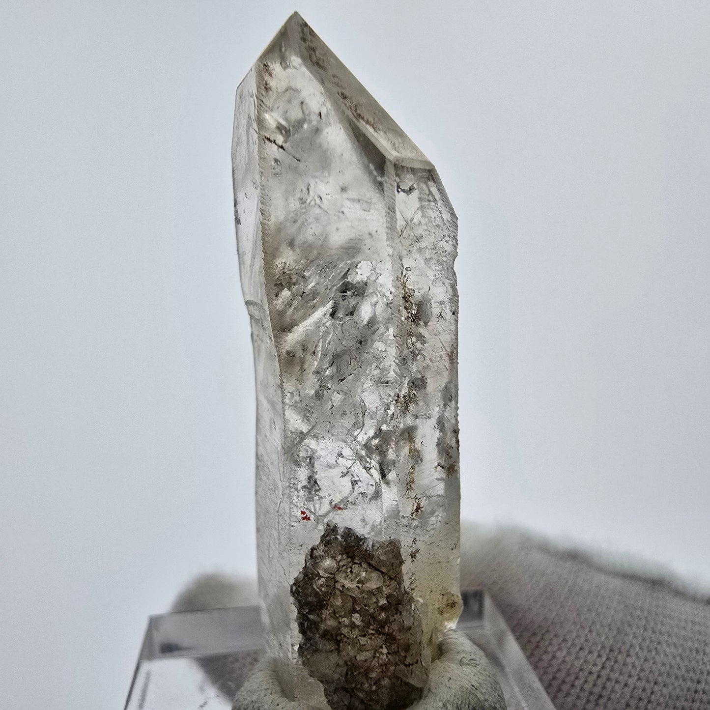 Enhydro Phantom Smoky Quartz Sceptre Tip 2x Bubble Goboboseb, Namibie 44*14*12mm